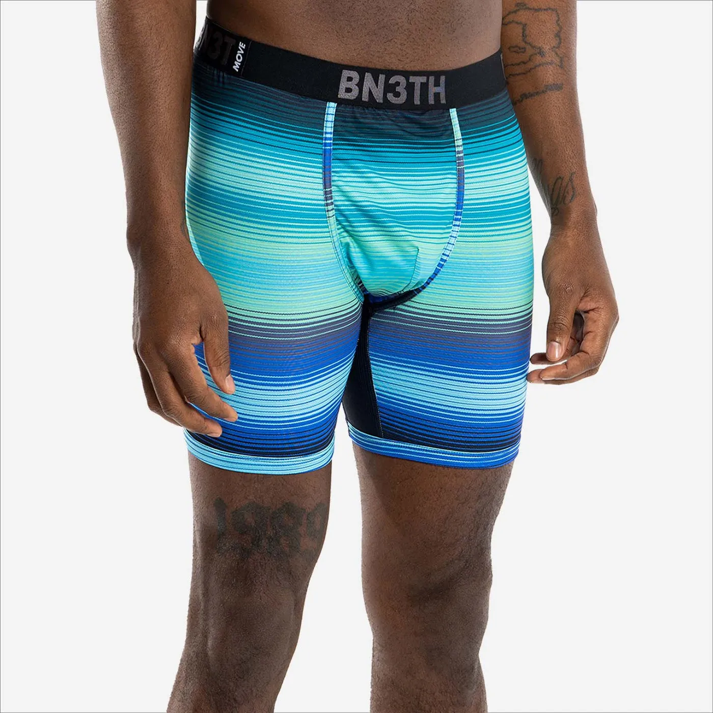 Pro Ionic Boxer Brief - Rhythm Stripe Ocean