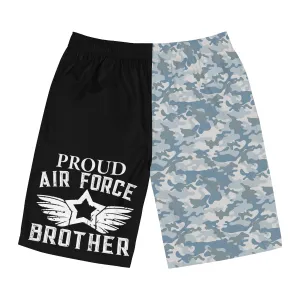 Proud Airforce Brother Camo Men's Board Shorts