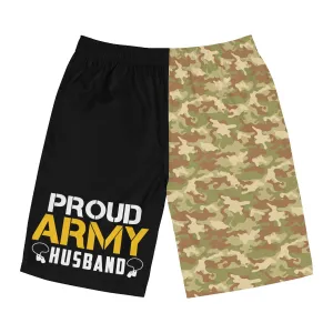 Proud Army Husband Camo Board Shorts