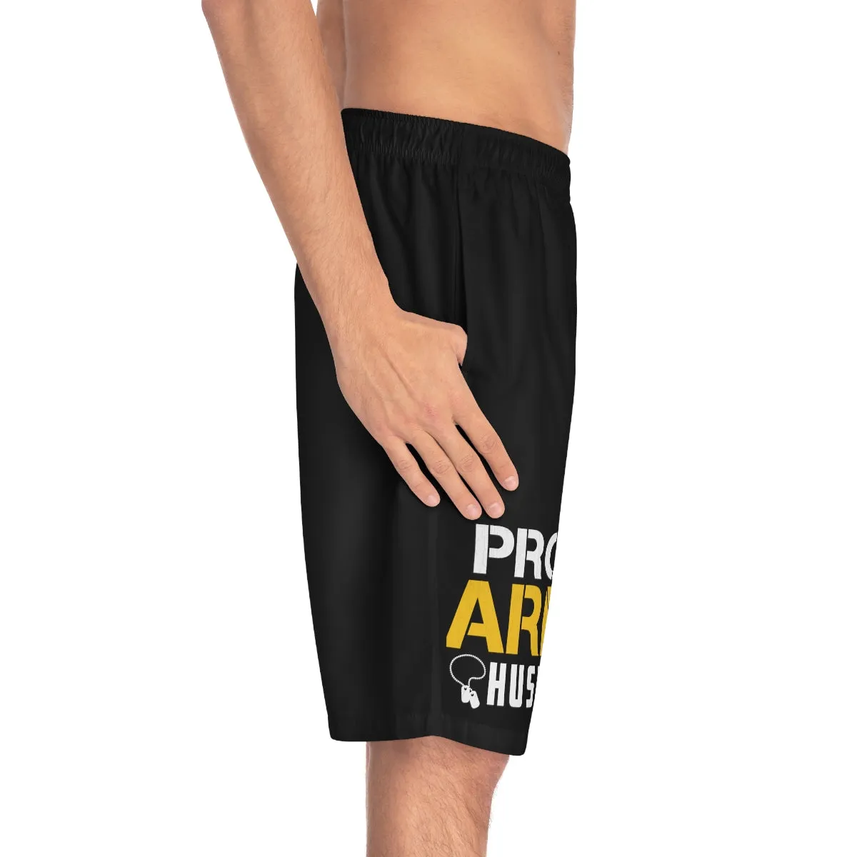 Proud Army Husband Camo Board Shorts
