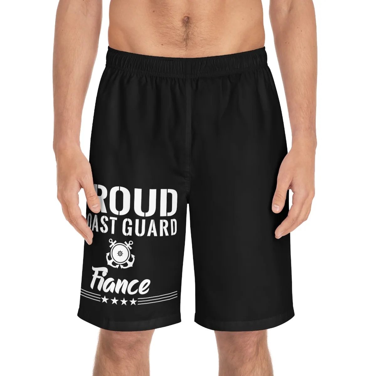 Proud Coast Guard Fiance Board Shorts