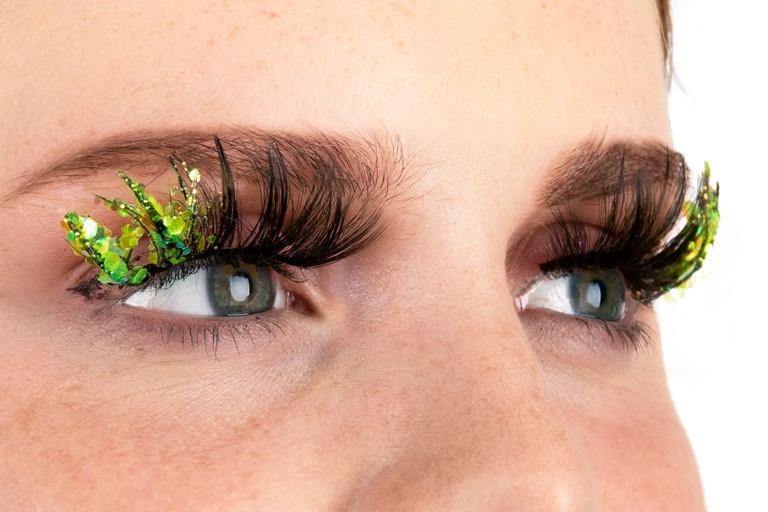 PXP Fluorescent Glitter Lashes Lime