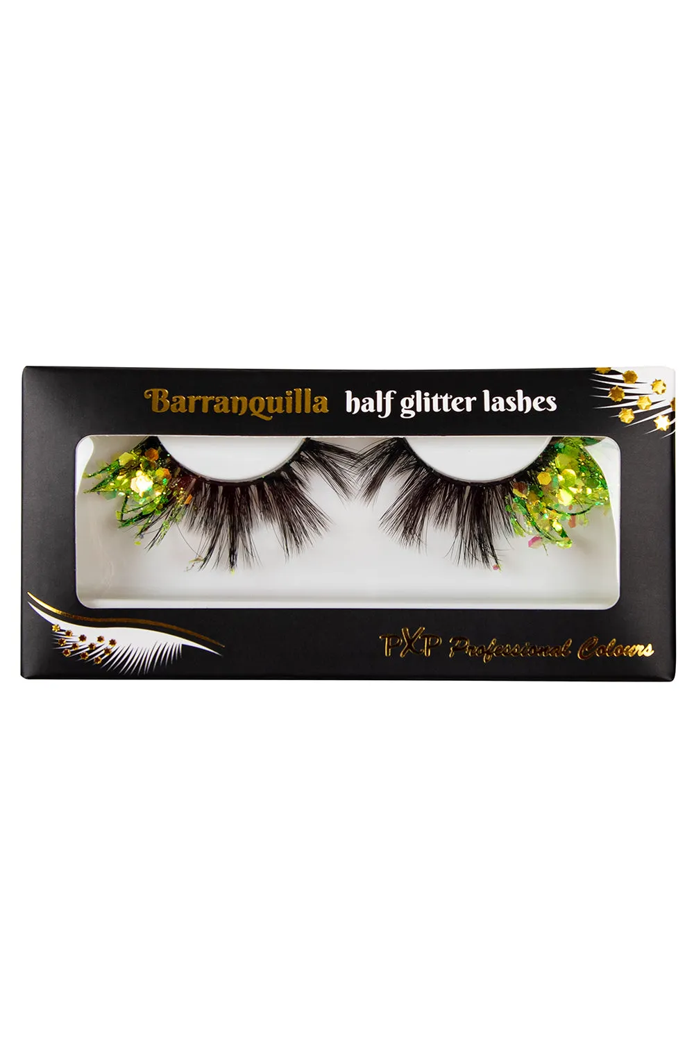 PXP Fluorescent Glitter Lashes Lime