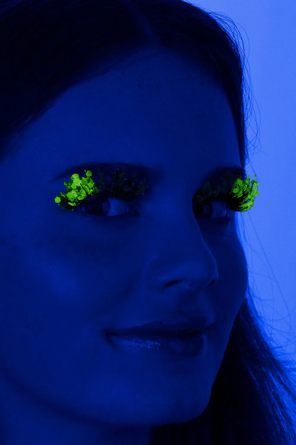 PXP Fluorescent Glitter Lashes Lime