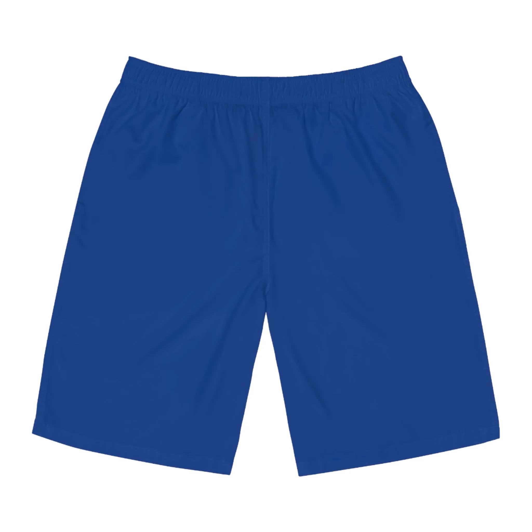 "Black Label" Blue Men's Board Shorts (AOP) Designed By Wildetuna