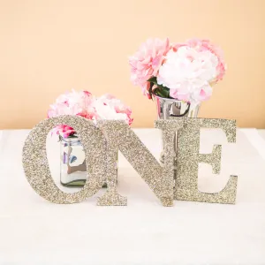 "ONE" First Birthday Glitter Letters