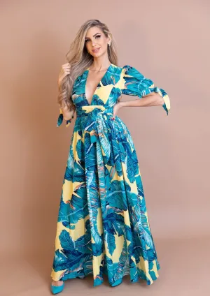 "VENICE BEACH" SUMMER PRINT MAXI DRESS