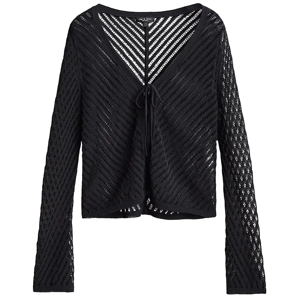 Rag & Bone Melissa Black Crochet Cardigan