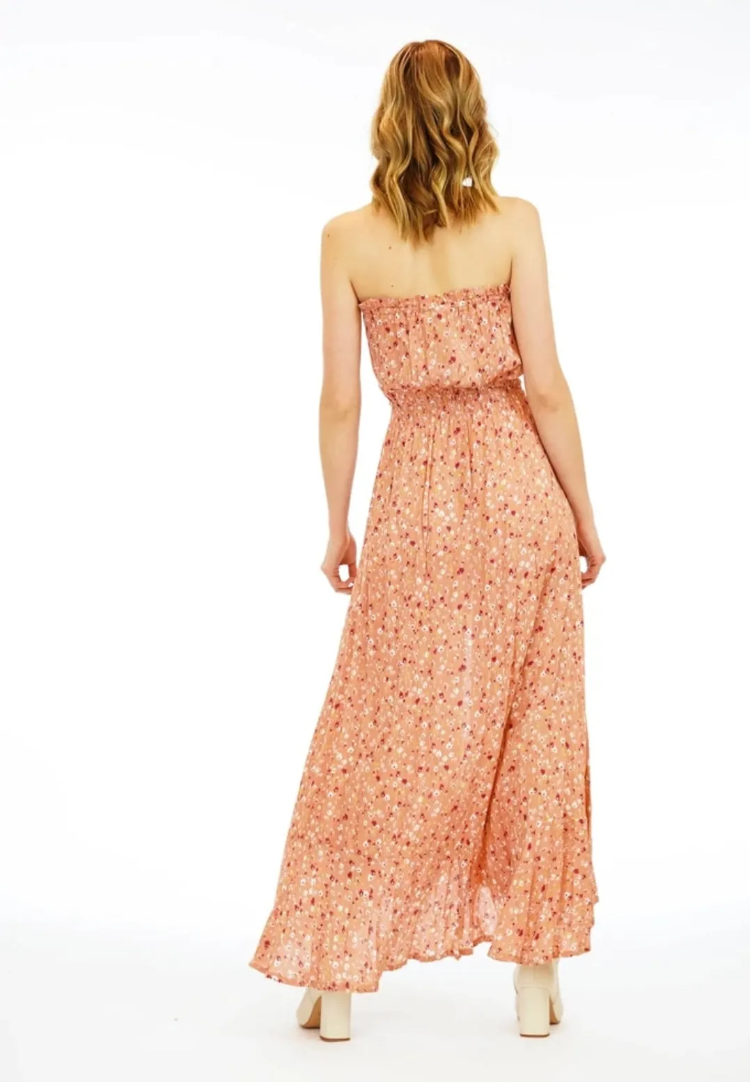 RD-4002-L - Ryden Maxi Dress - Flores Apricot