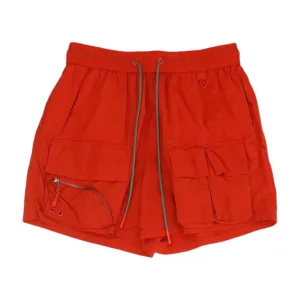 Red Solid Board Shorts