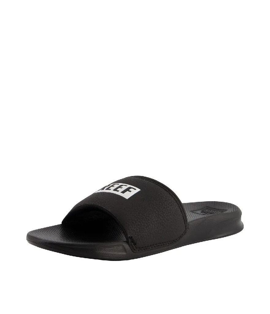 REEF ONE SLIDE MEN'S SANDALS - BLACK/WHITE