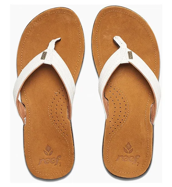 Reef Womens Miss J-Bay Flip Flops  - Tan/White