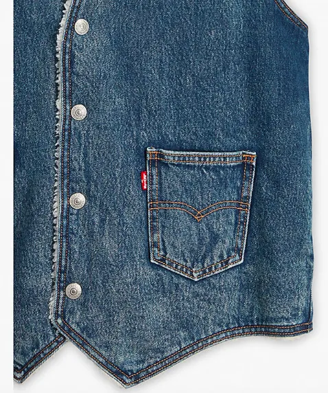 Reversible Sherpa Denim Vest SALE