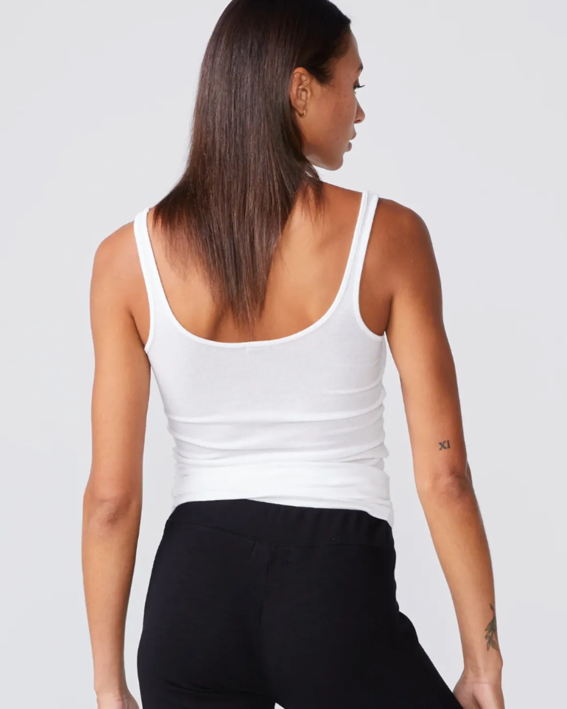 Rib Narrow Tank | White