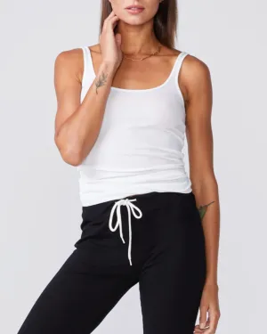 Rib Narrow Tank | White