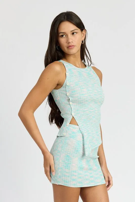 Ribbed Asymmetrical Top