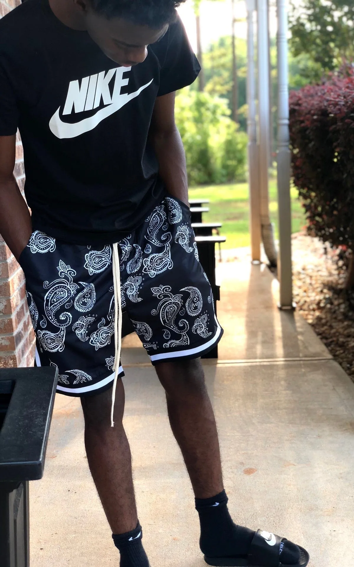 RISKY REWARDS CUSTOM BANDANA PAISLEY SHORTS