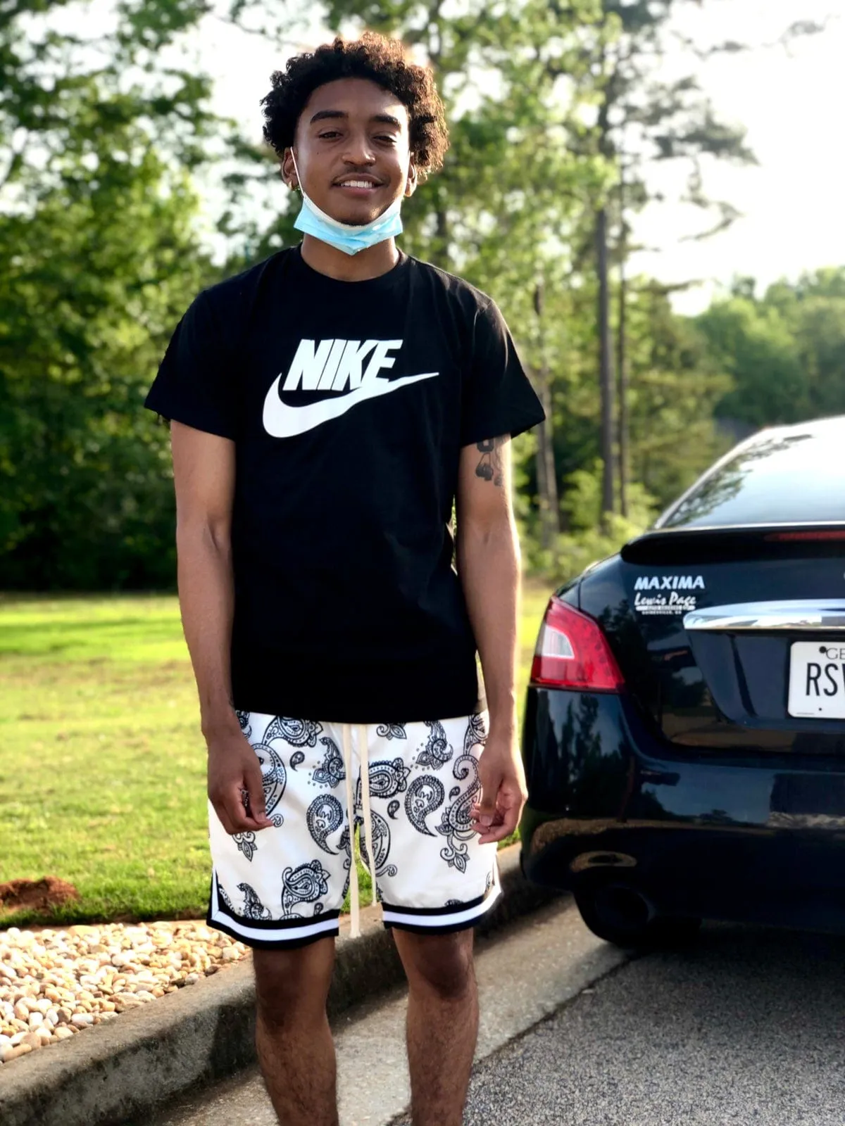 RISKY REWARDS CUSTOM BANDANA PAISLEY SHORTS