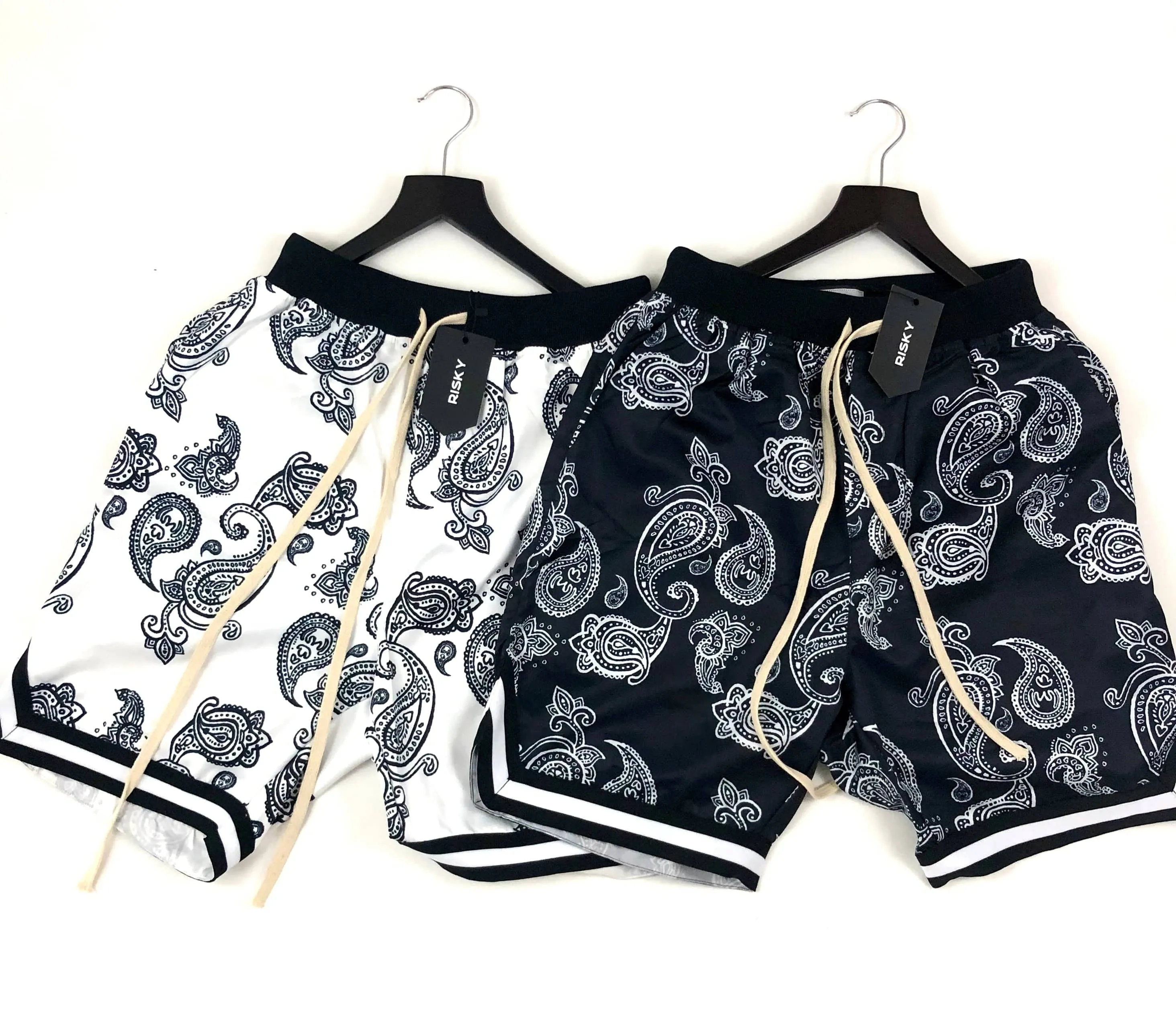 RISKY REWARDS CUSTOM BANDANA PAISLEY SHORTS