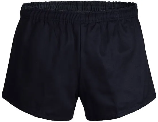 Ritemate Men's Elastic Waist Rugby Short - Black