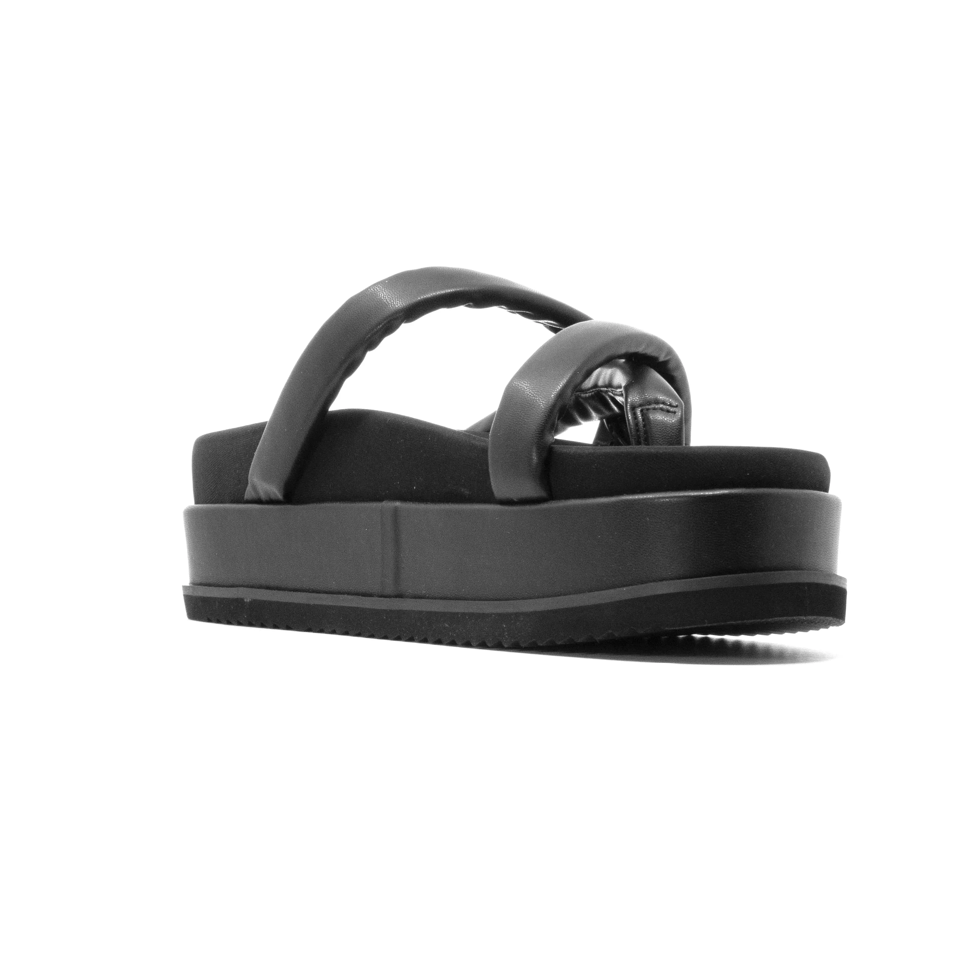 ROAM ASYMMETRICAL STACK PLATFORM BLACK VEGAN LEATHER