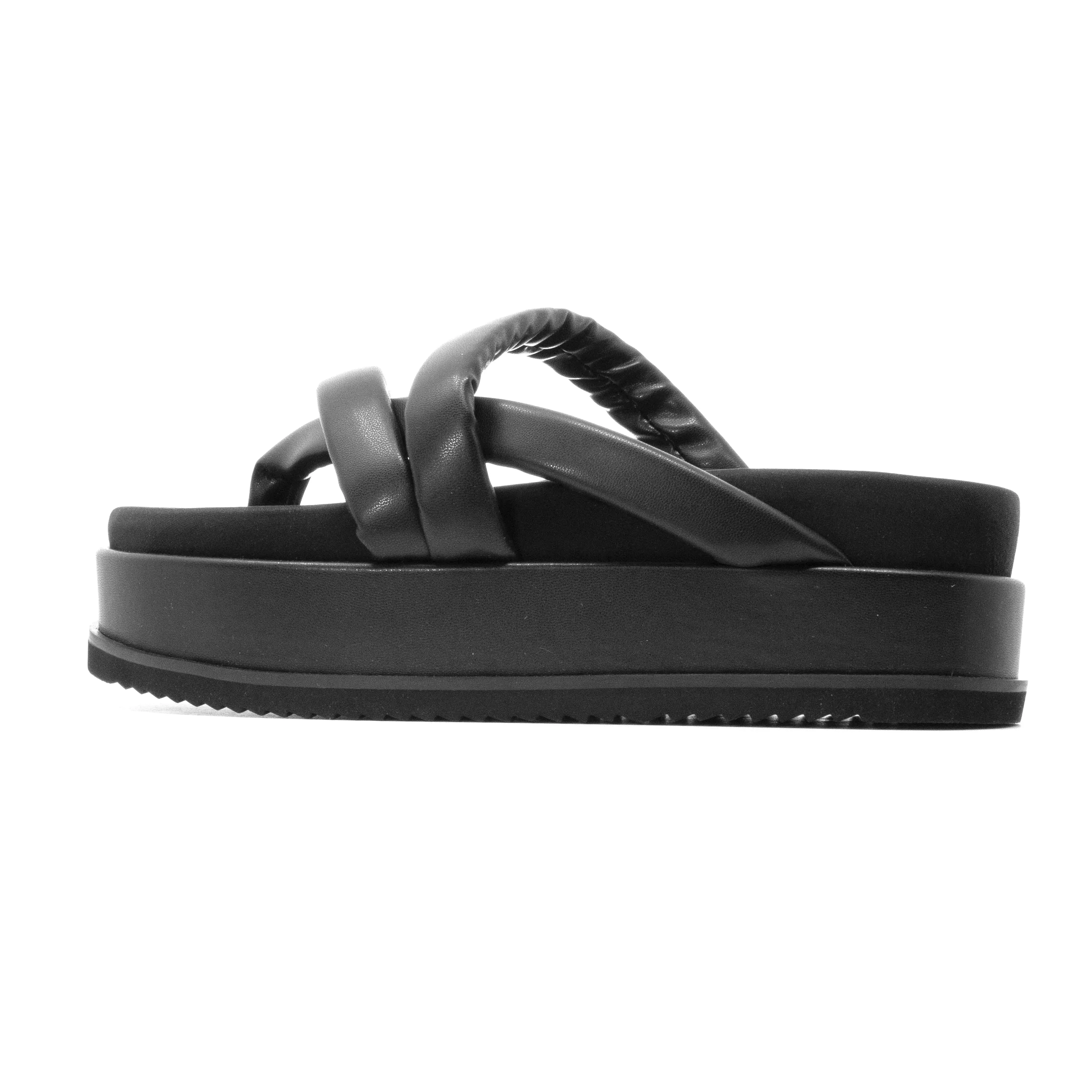 ROAM ASYMMETRICAL STACK PLATFORM BLACK VEGAN LEATHER