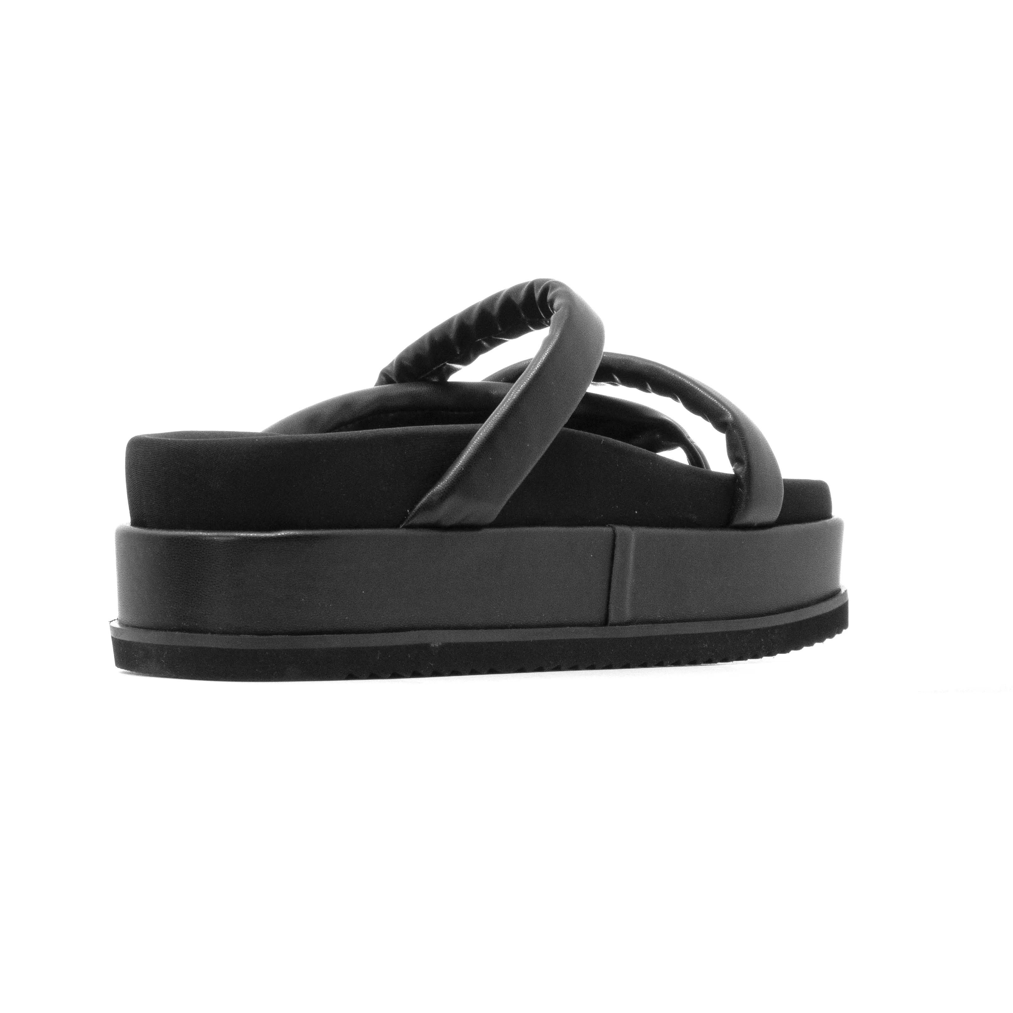 ROAM ASYMMETRICAL STACK PLATFORM BLACK VEGAN LEATHER