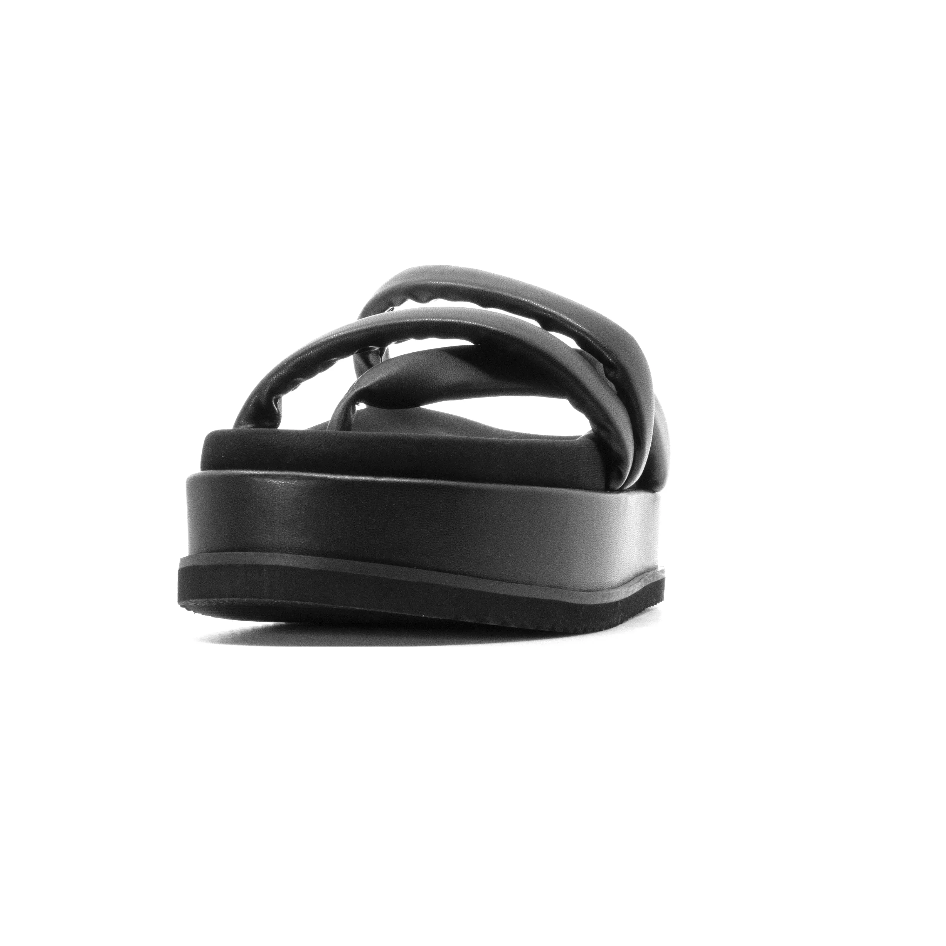 ROAM ASYMMETRICAL STACK PLATFORM BLACK VEGAN LEATHER