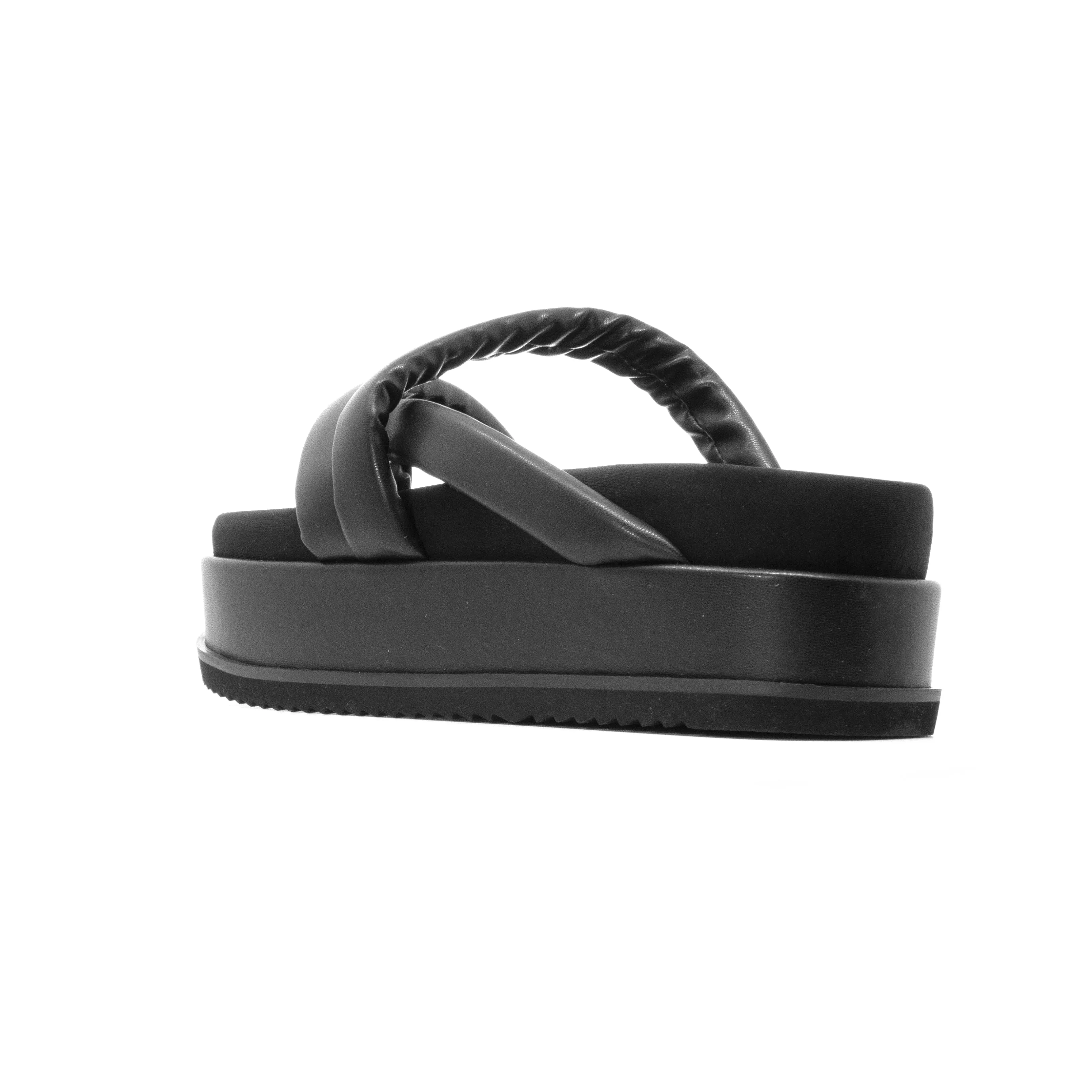 ROAM ASYMMETRICAL STACK PLATFORM BLACK VEGAN LEATHER