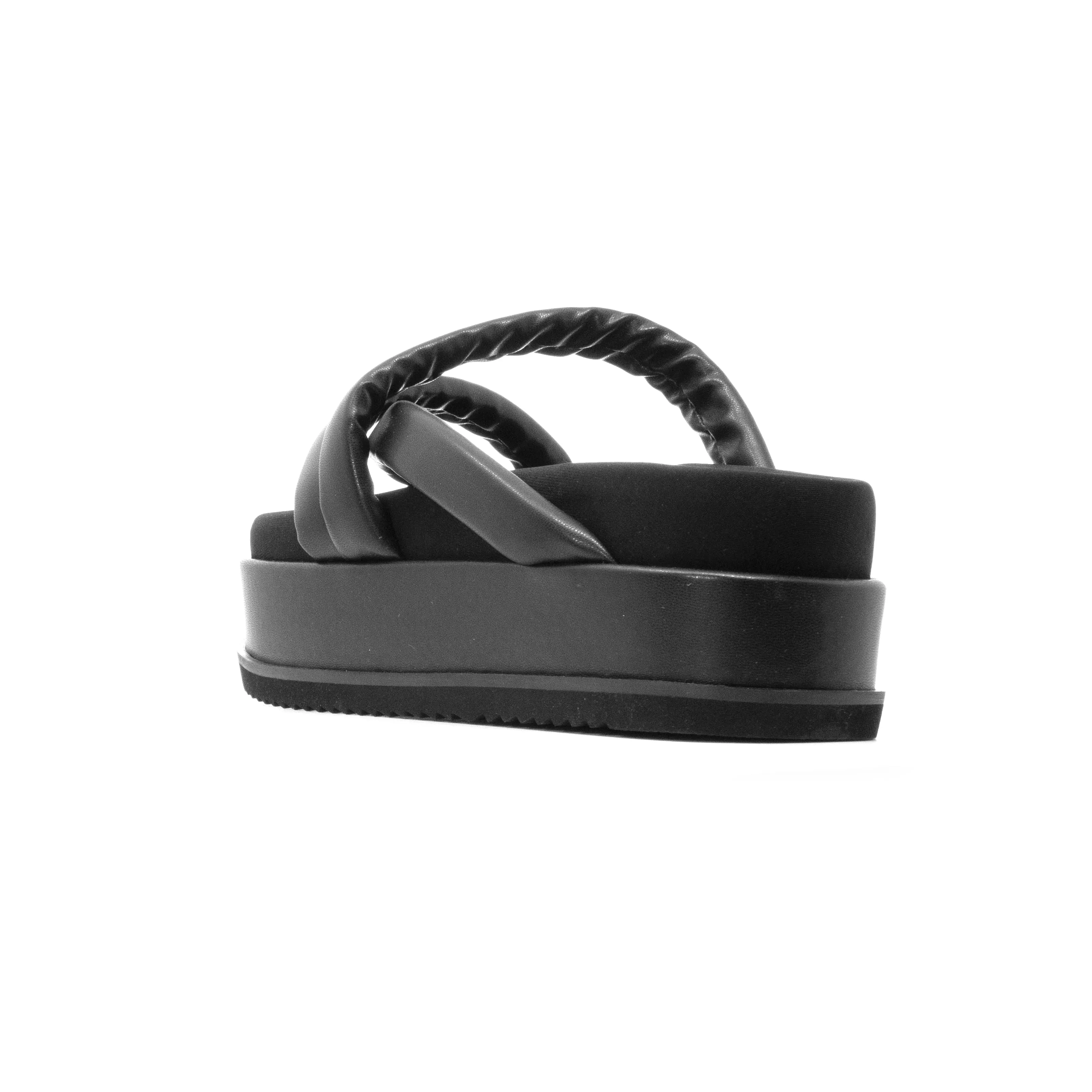 ROAM ASYMMETRICAL STACK PLATFORM BLACK VEGAN LEATHER