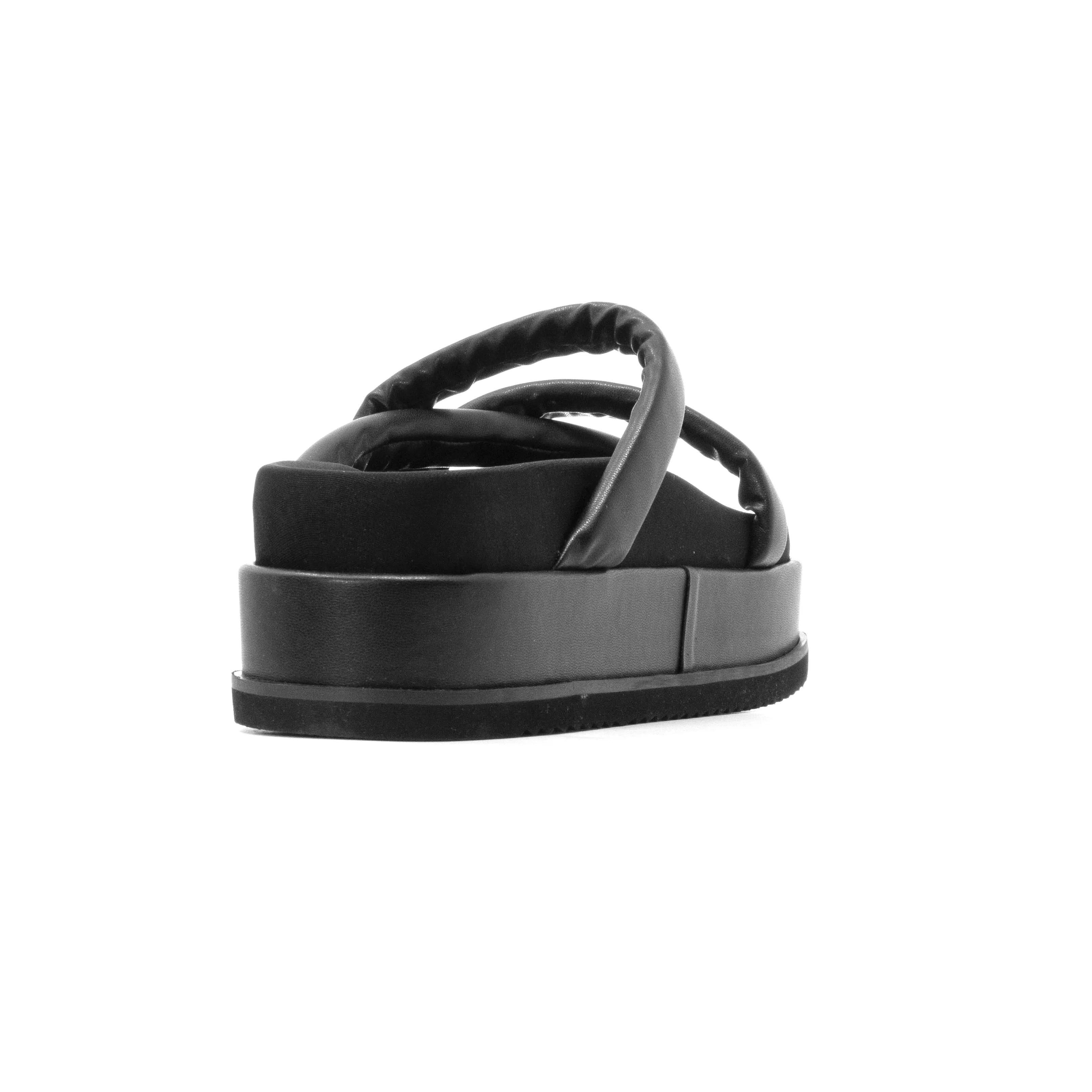 ROAM ASYMMETRICAL STACK PLATFORM BLACK VEGAN LEATHER