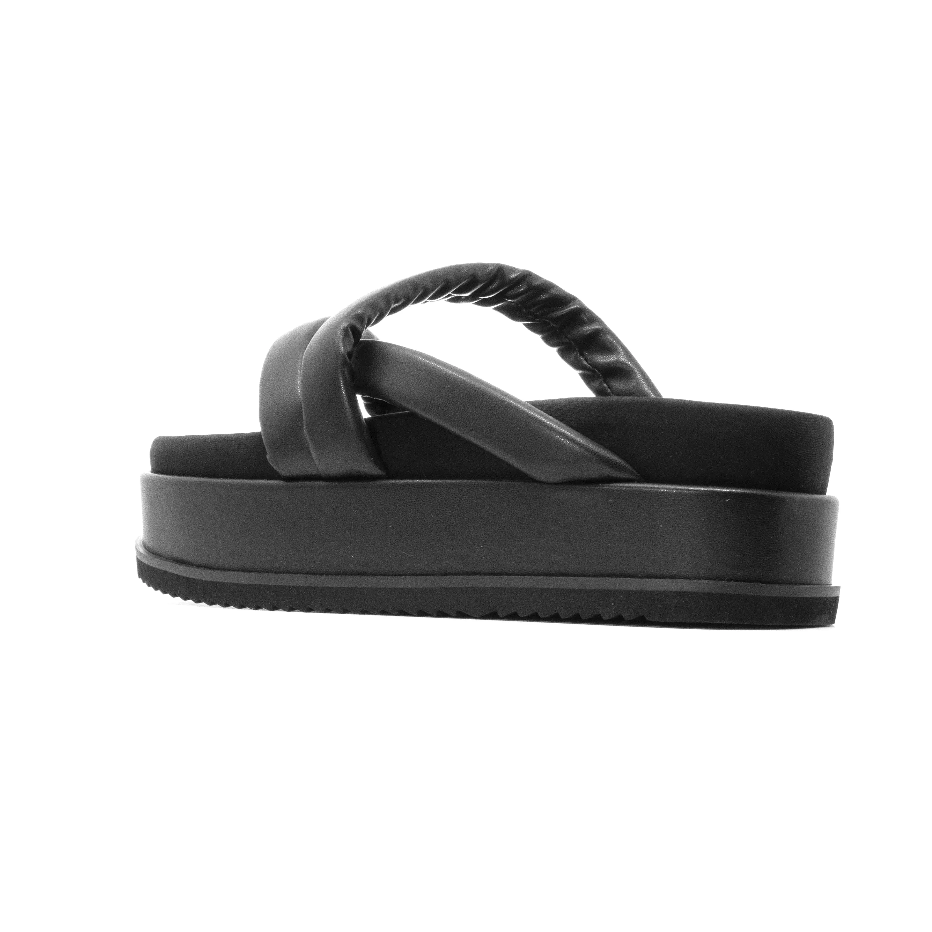 ROAM ASYMMETRICAL STACK PLATFORM BLACK VEGAN LEATHER
