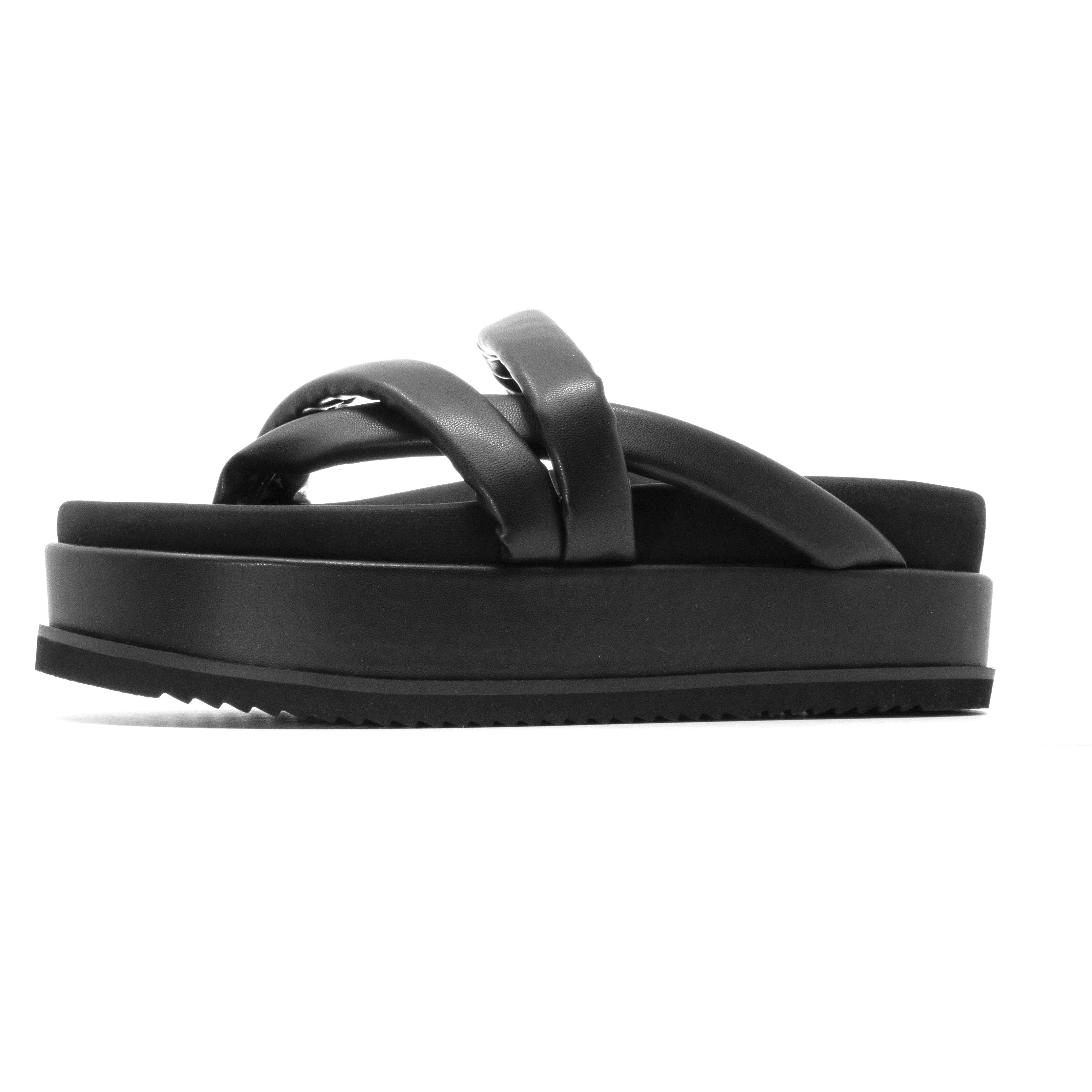 ROAM ASYMMETRICAL STACK PLATFORM BLACK VEGAN LEATHER