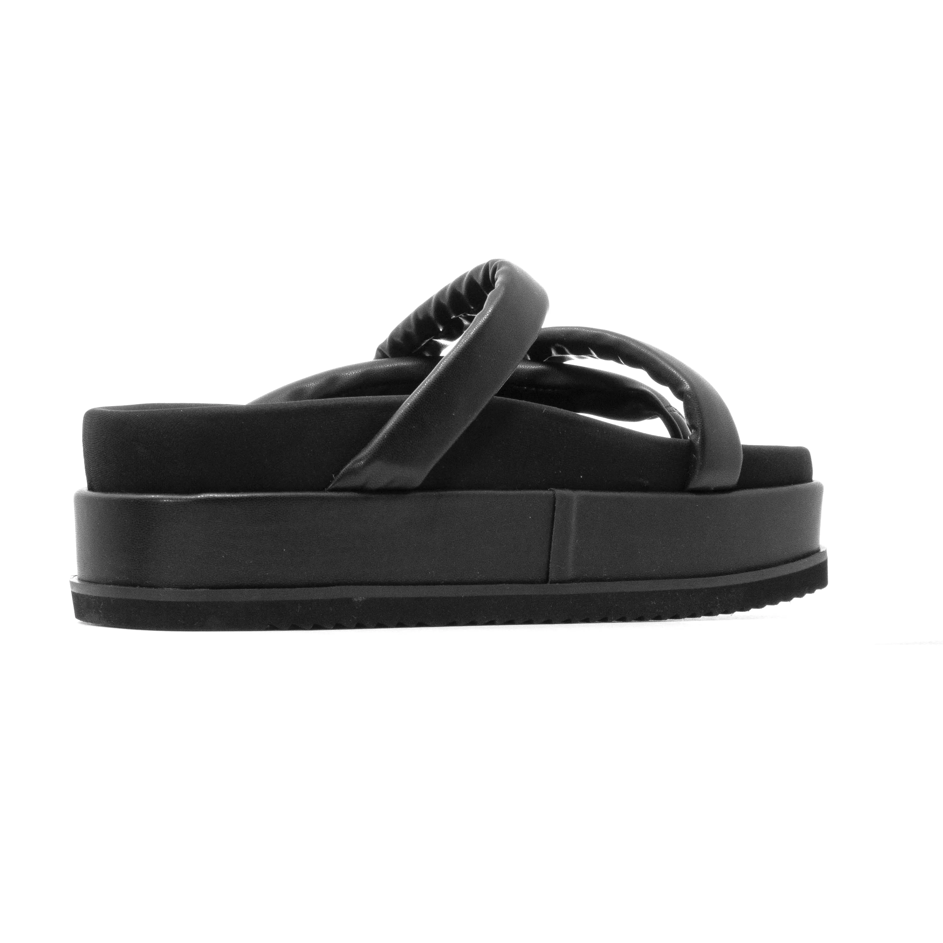 ROAM ASYMMETRICAL STACK PLATFORM BLACK VEGAN LEATHER