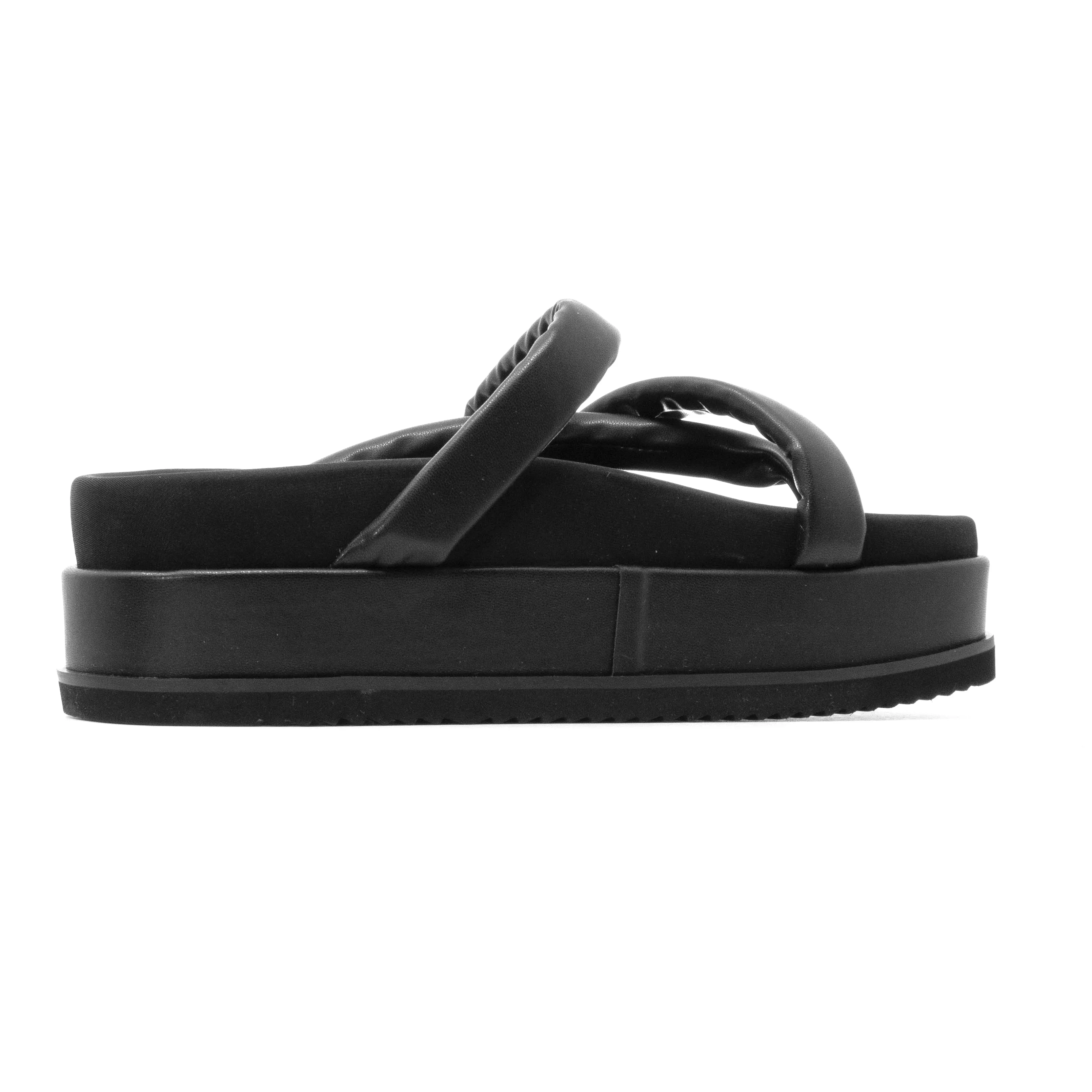 ROAM ASYMMETRICAL STACK PLATFORM BLACK VEGAN LEATHER