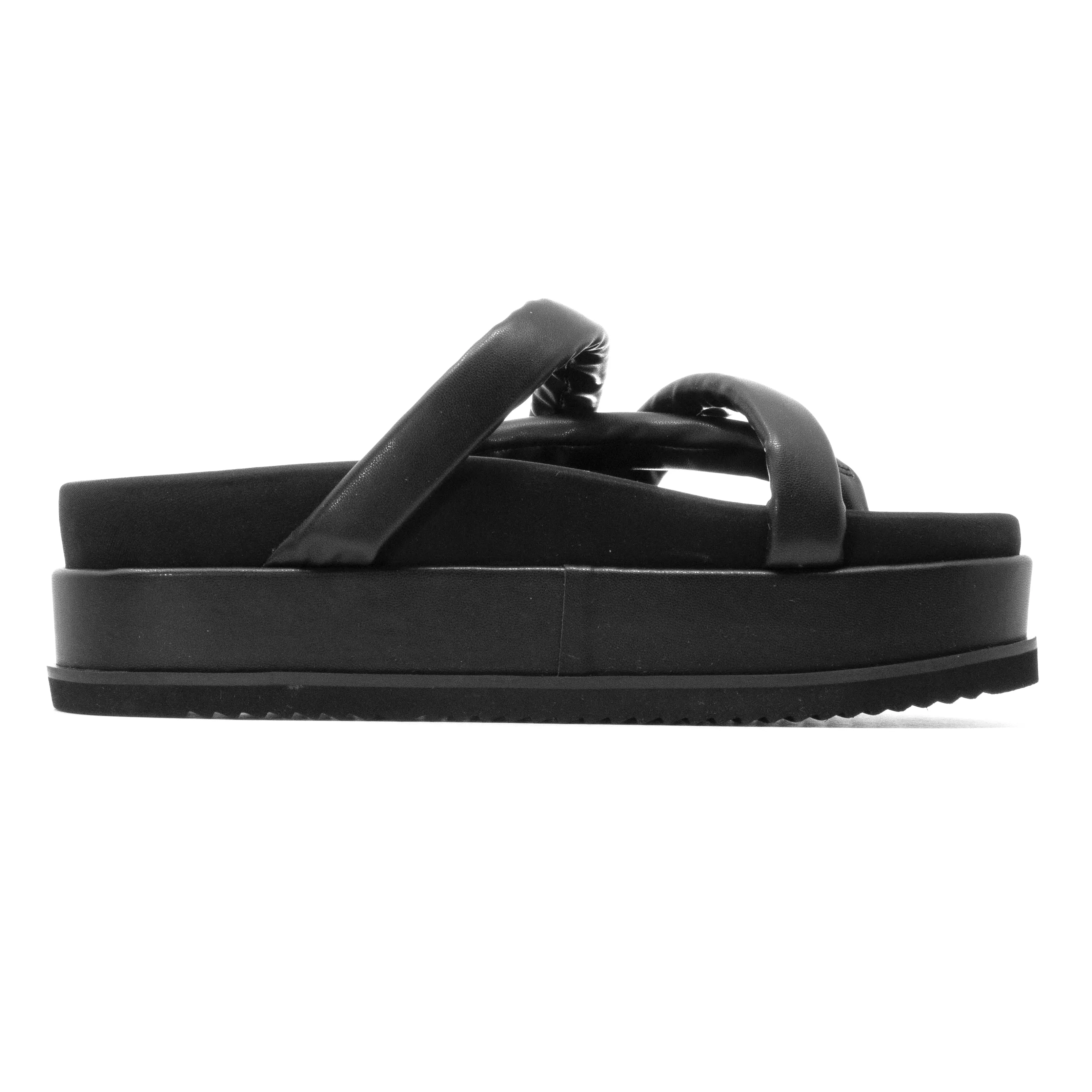 ROAM ASYMMETRICAL STACK PLATFORM BLACK VEGAN LEATHER