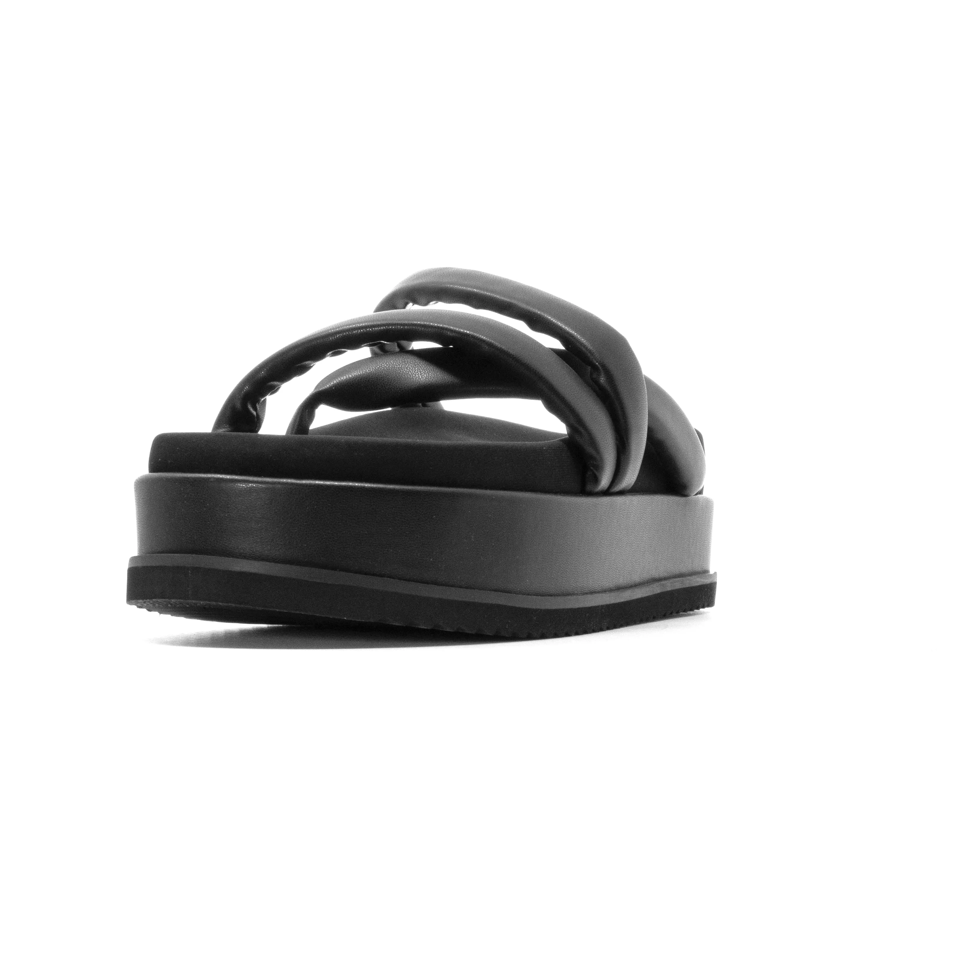 ROAM ASYMMETRICAL STACK PLATFORM BLACK VEGAN LEATHER
