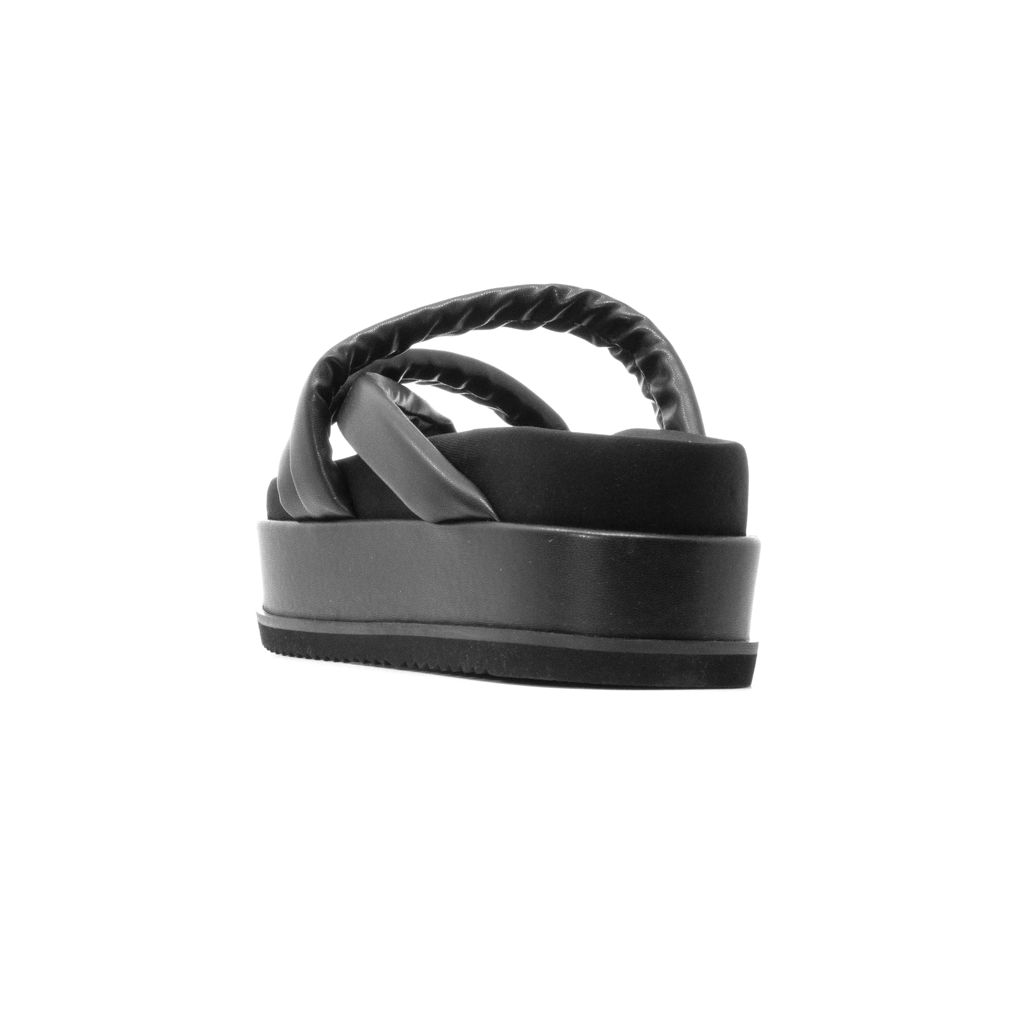 ROAM ASYMMETRICAL STACK PLATFORM BLACK VEGAN LEATHER
