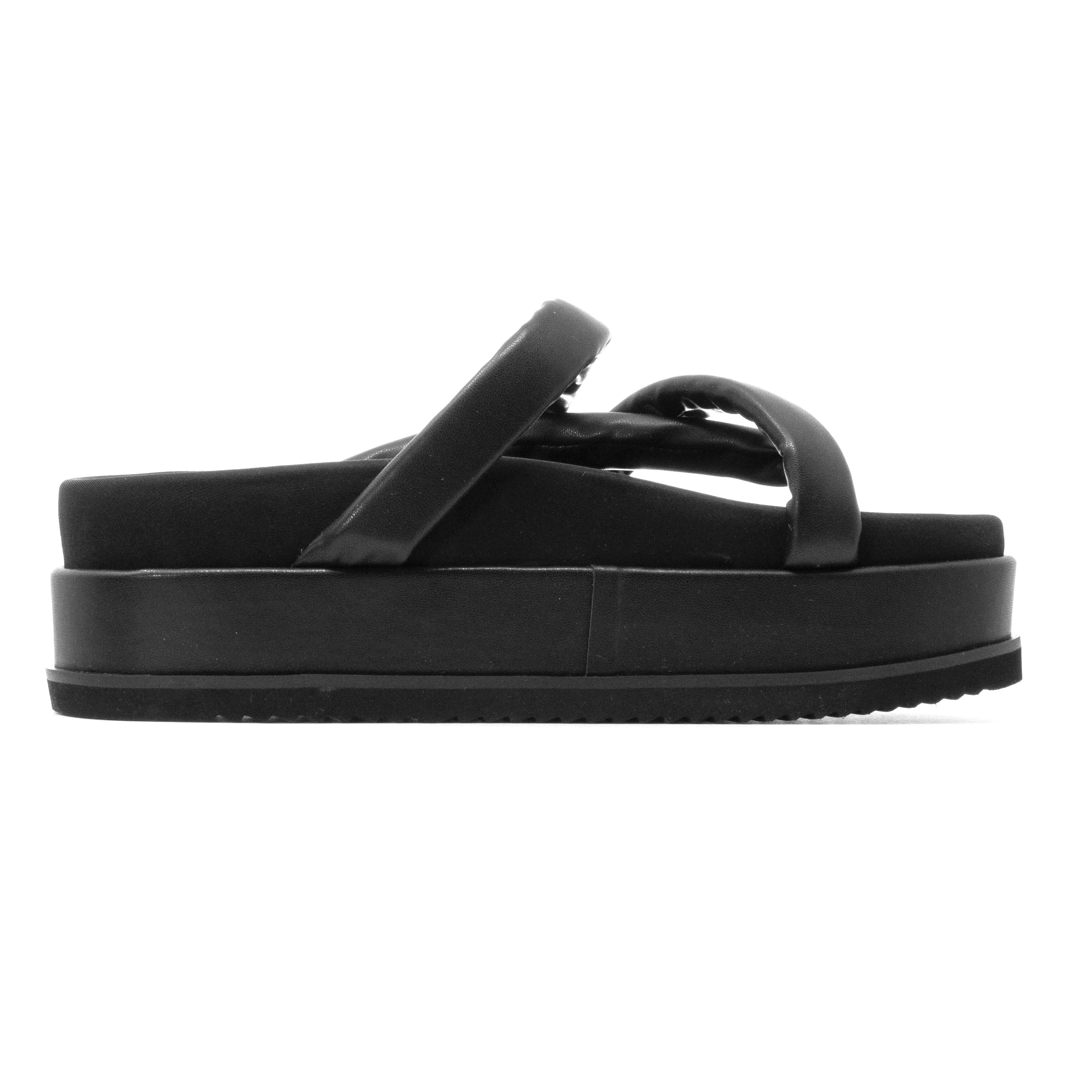 ROAM ASYMMETRICAL STACK PLATFORM BLACK VEGAN LEATHER