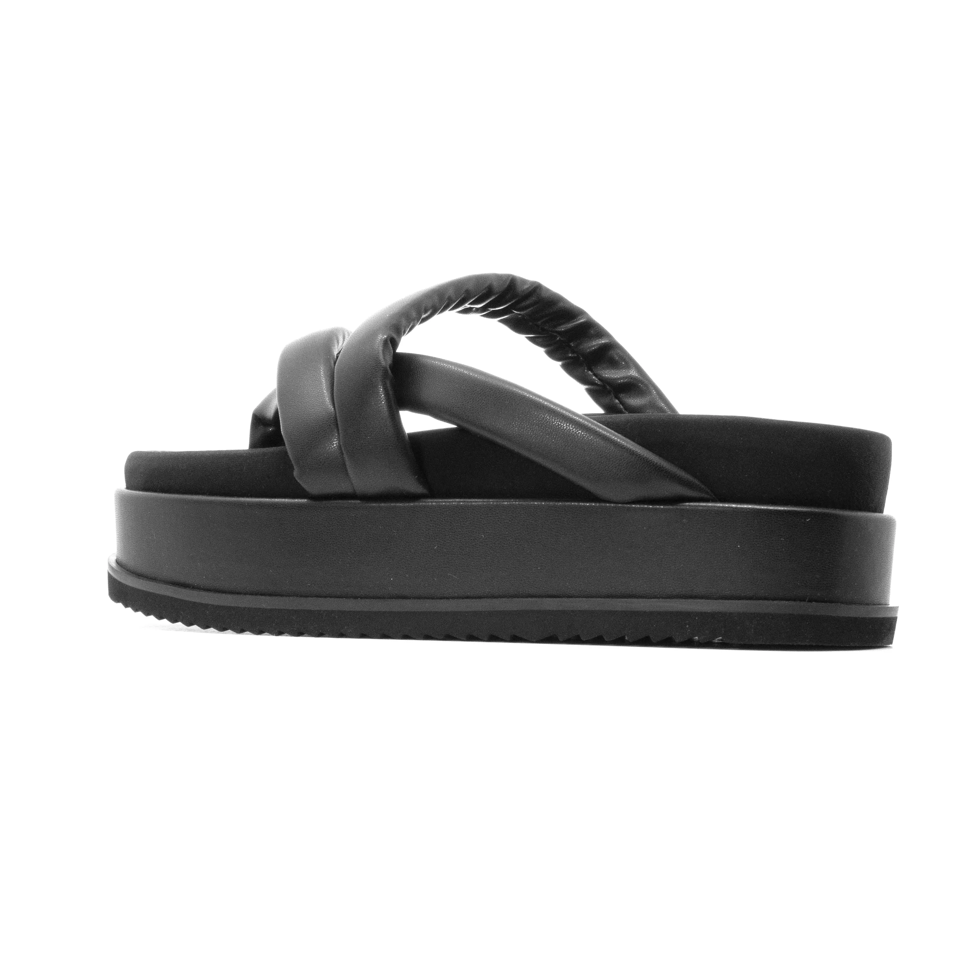 ROAM ASYMMETRICAL STACK PLATFORM BLACK VEGAN LEATHER