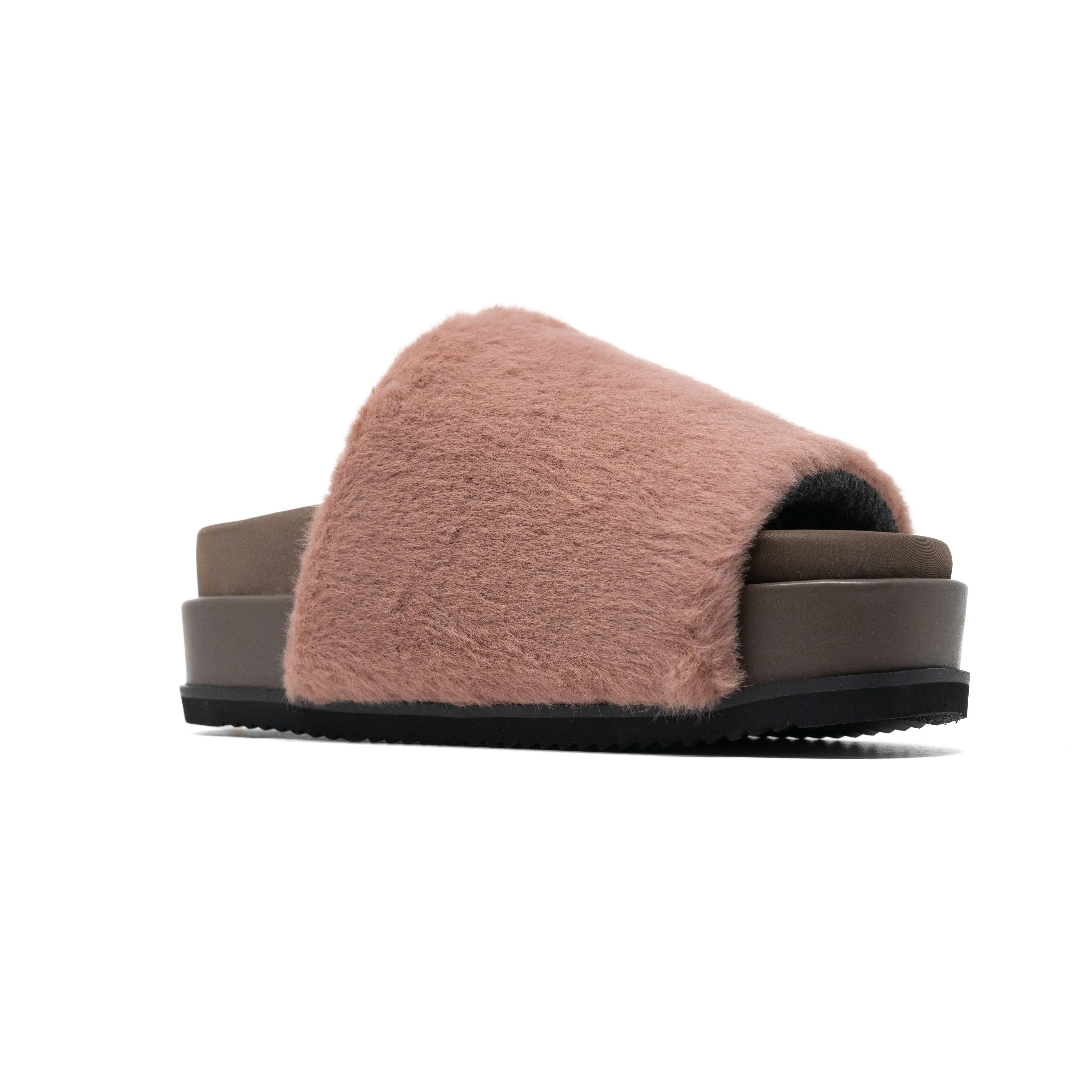 ROAM LONG LUXE STACK PLATFORM MAUVE FAUX FUR
