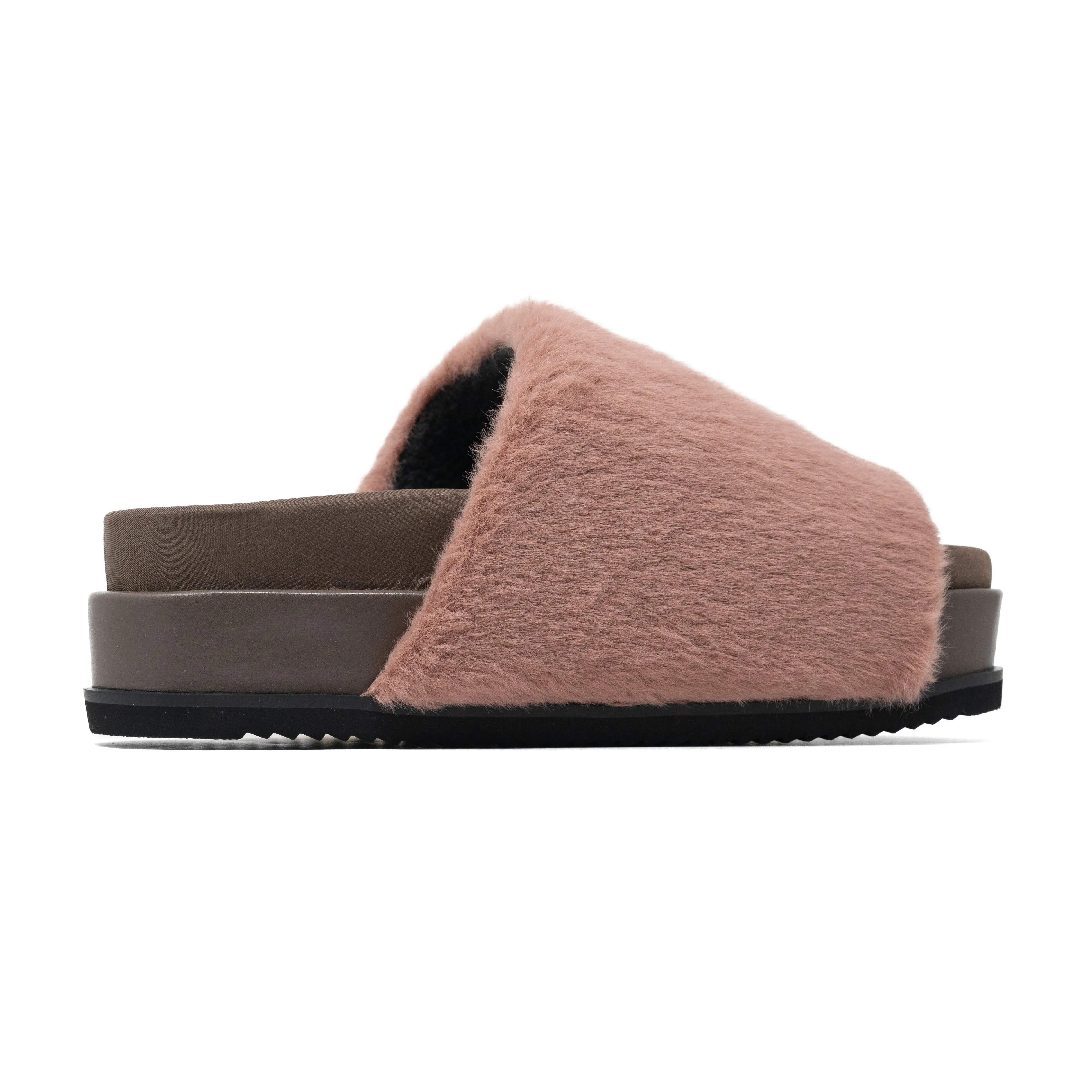 ROAM LONG LUXE STACK PLATFORM MAUVE FAUX FUR