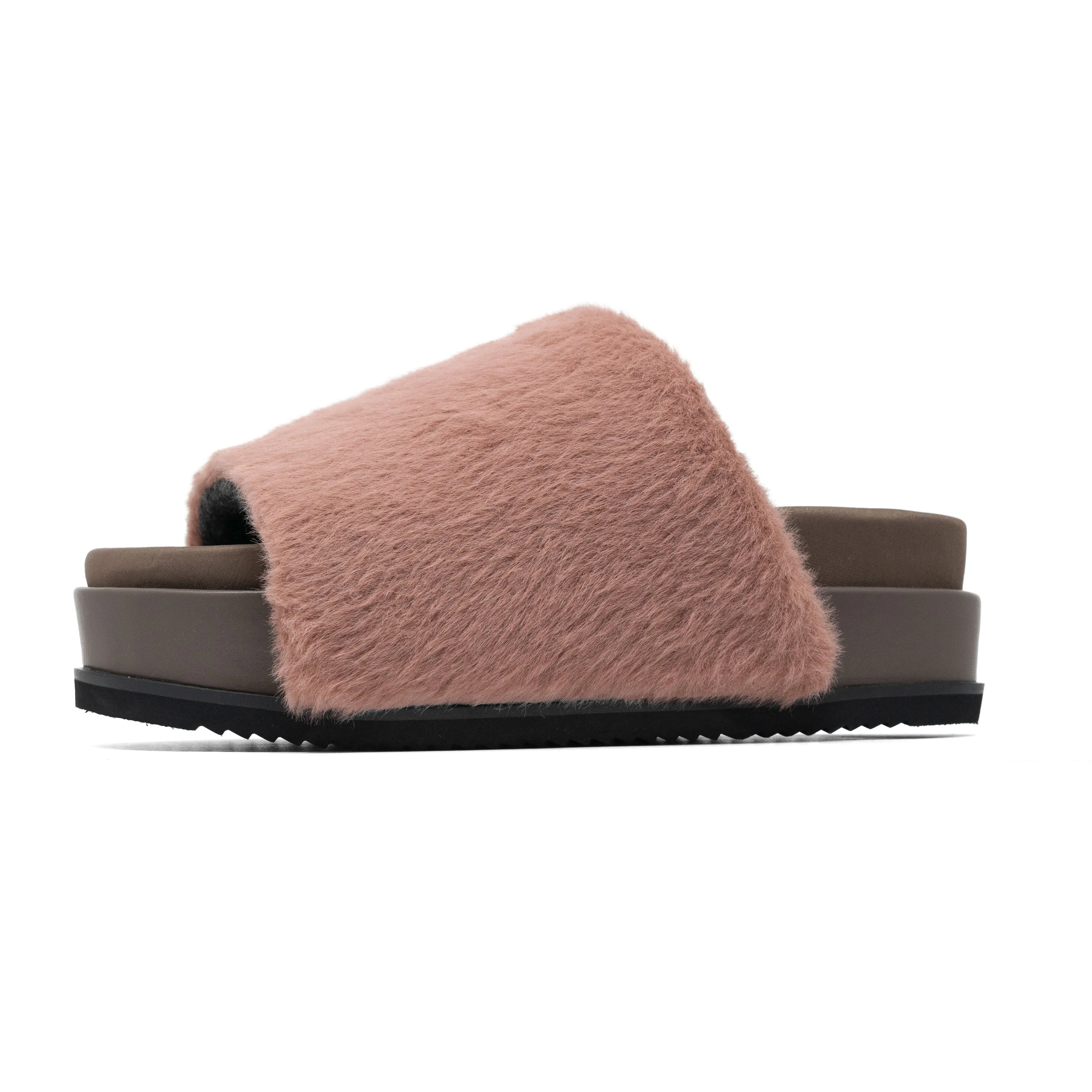 ROAM LONG LUXE STACK PLATFORM MAUVE FAUX FUR