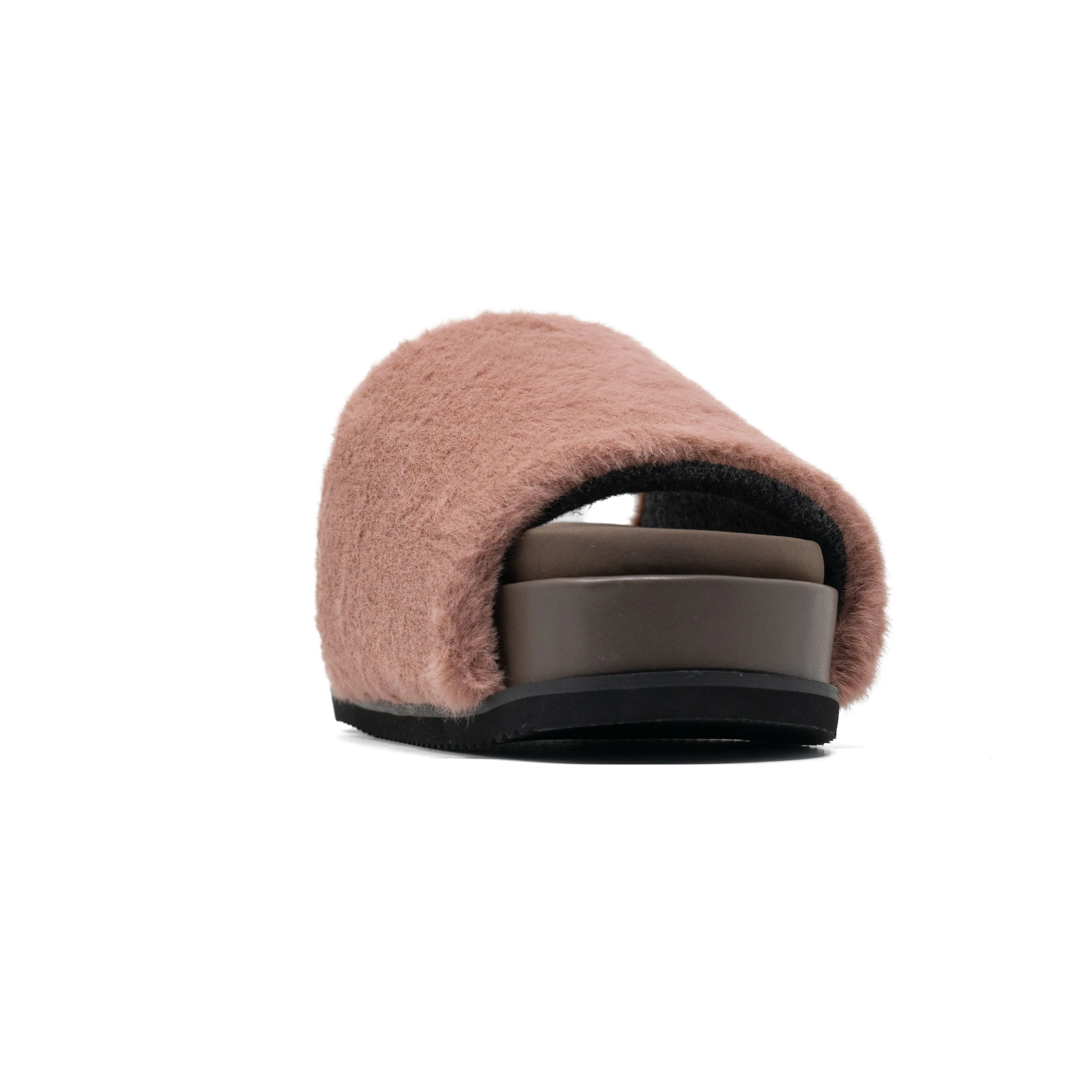 ROAM LONG LUXE STACK PLATFORM MAUVE FAUX FUR
