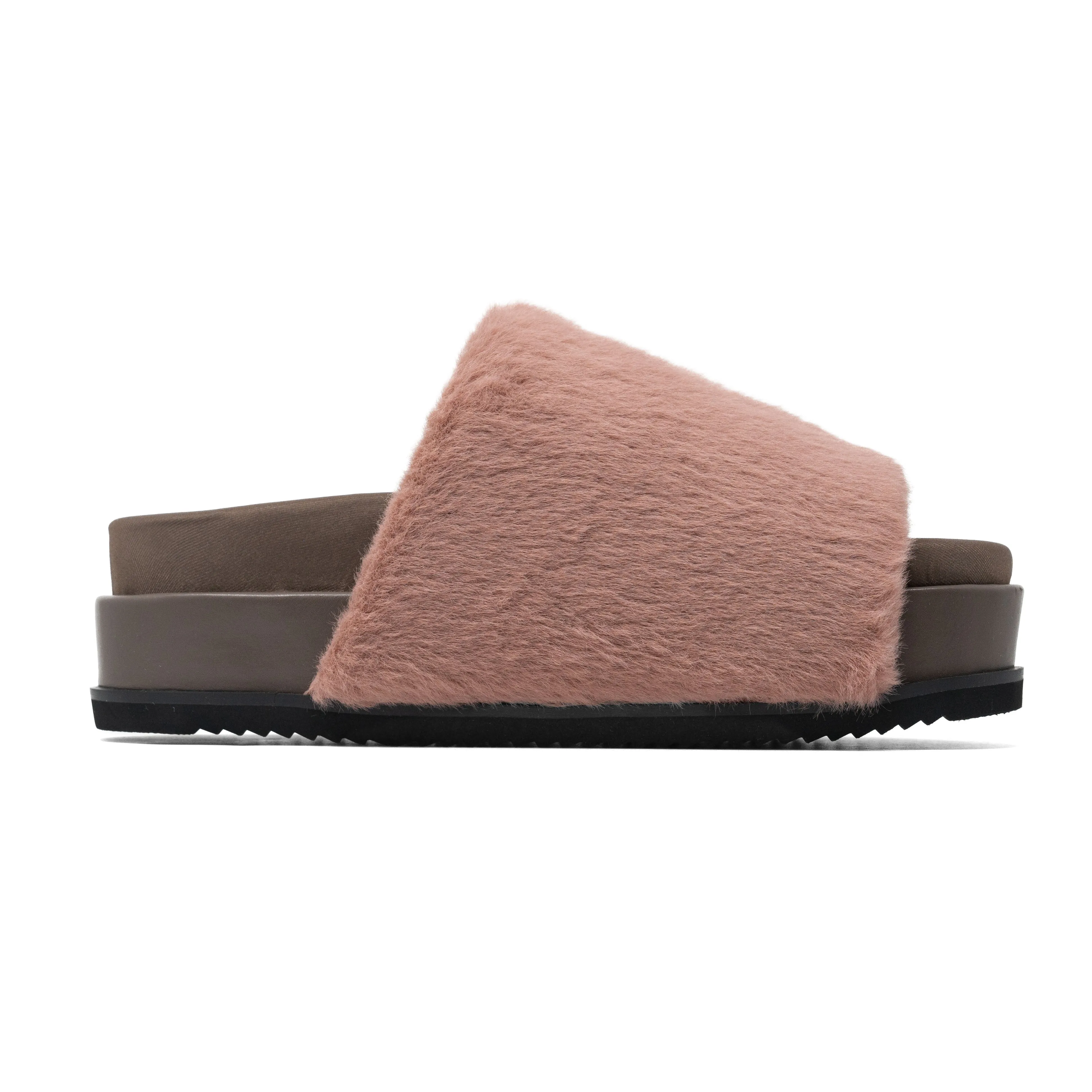 ROAM LONG LUXE STACK PLATFORM MAUVE FAUX FUR