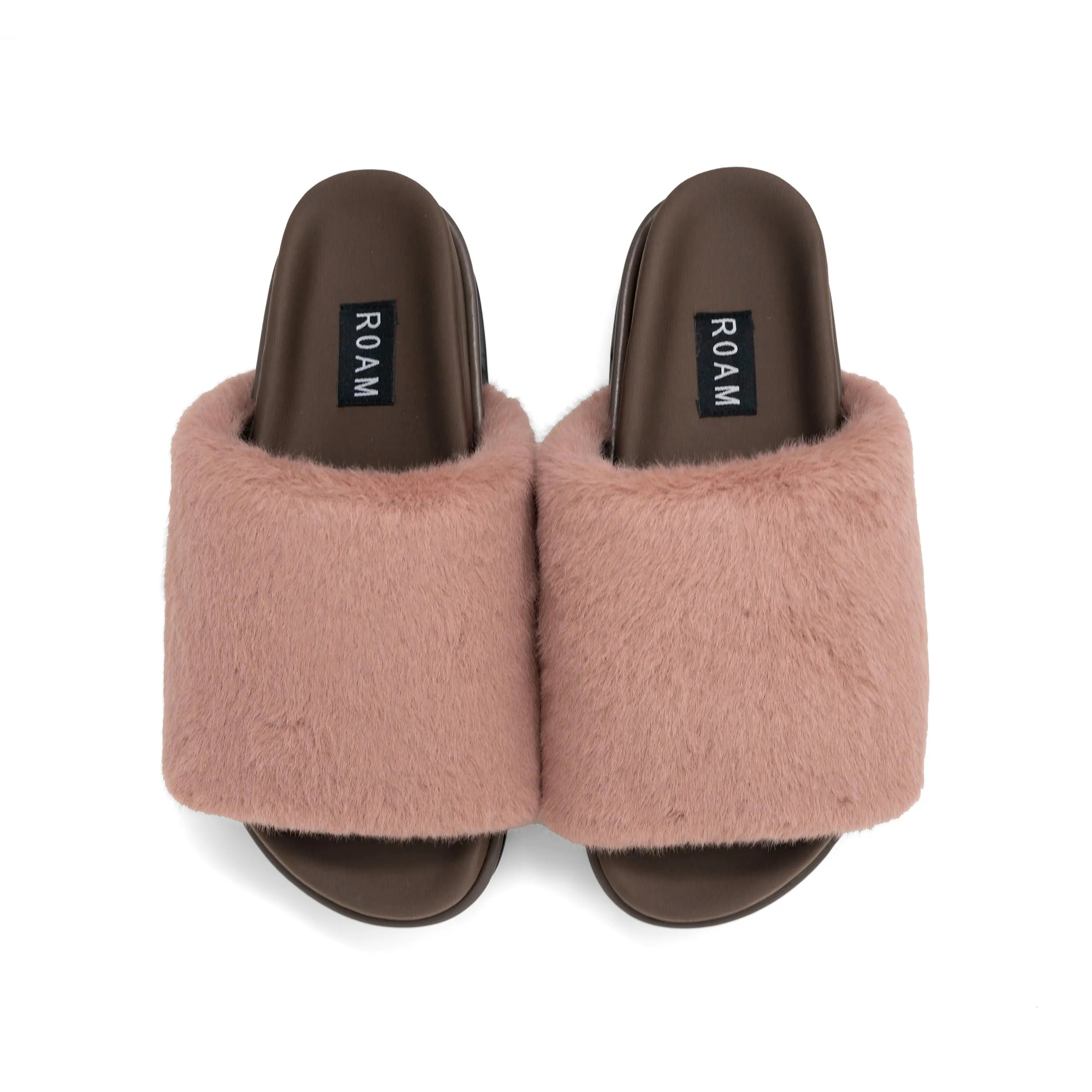 ROAM LONG LUXE STACK PLATFORM MAUVE FAUX FUR