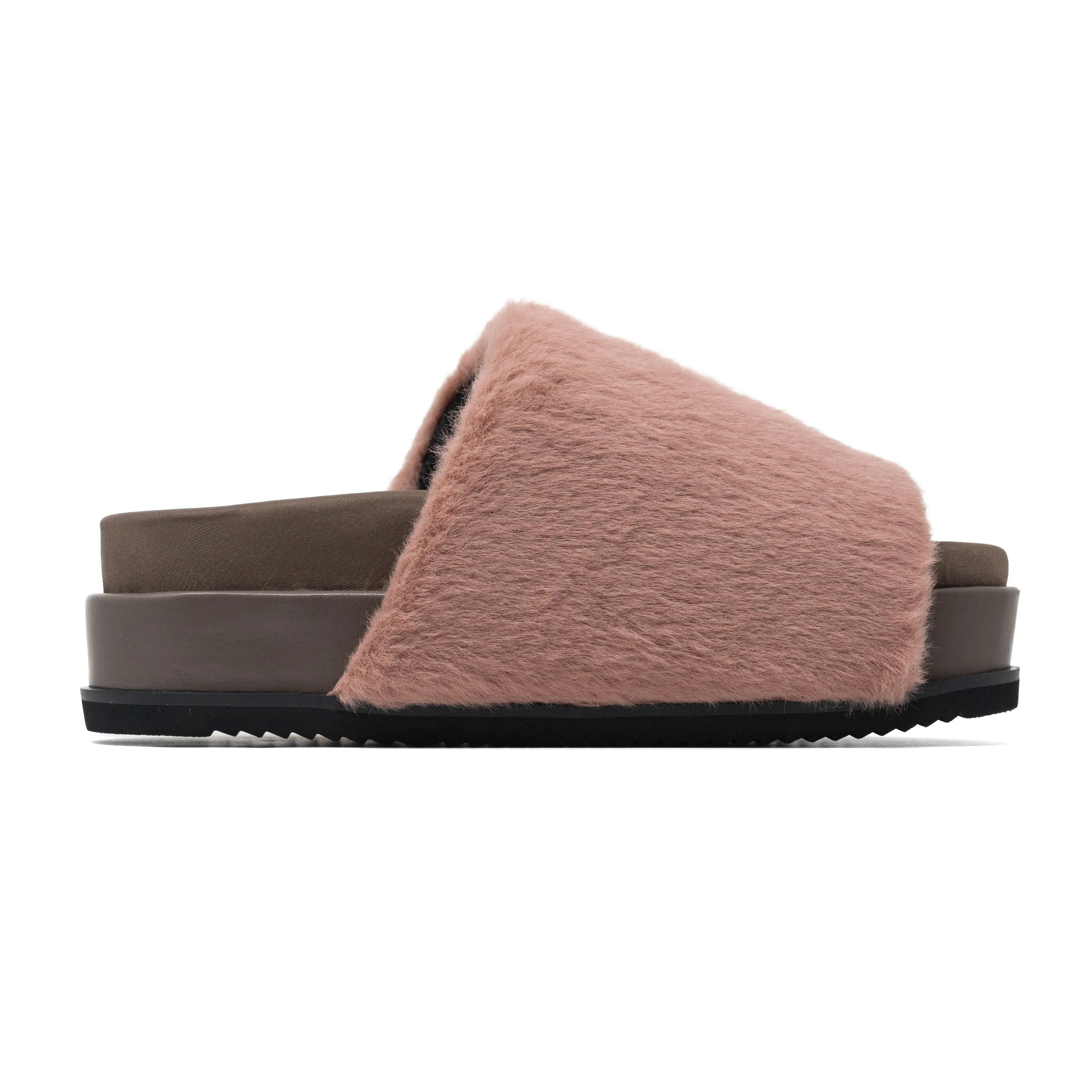 ROAM LONG LUXE STACK PLATFORM MAUVE FAUX FUR