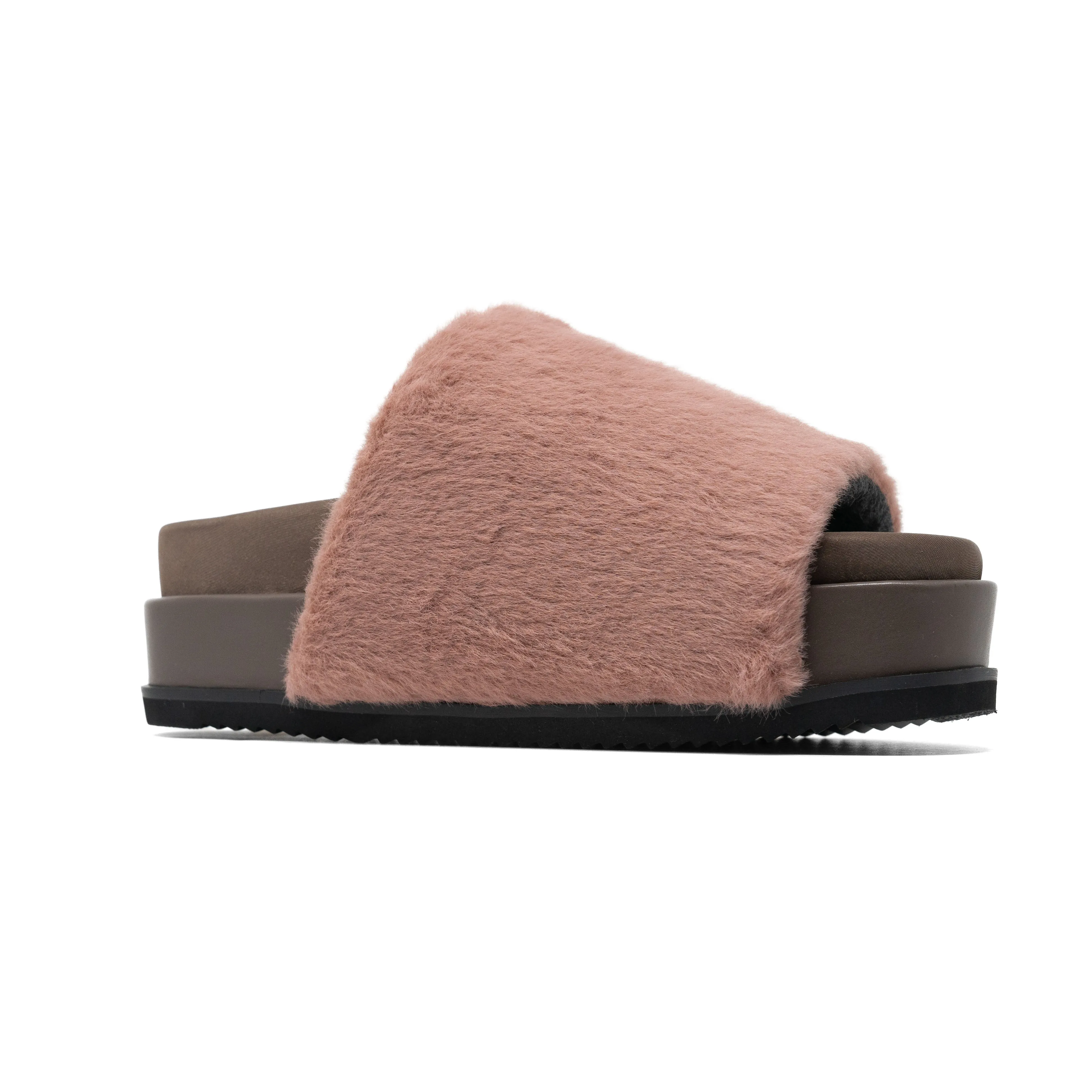 ROAM LONG LUXE STACK PLATFORM MAUVE FAUX FUR