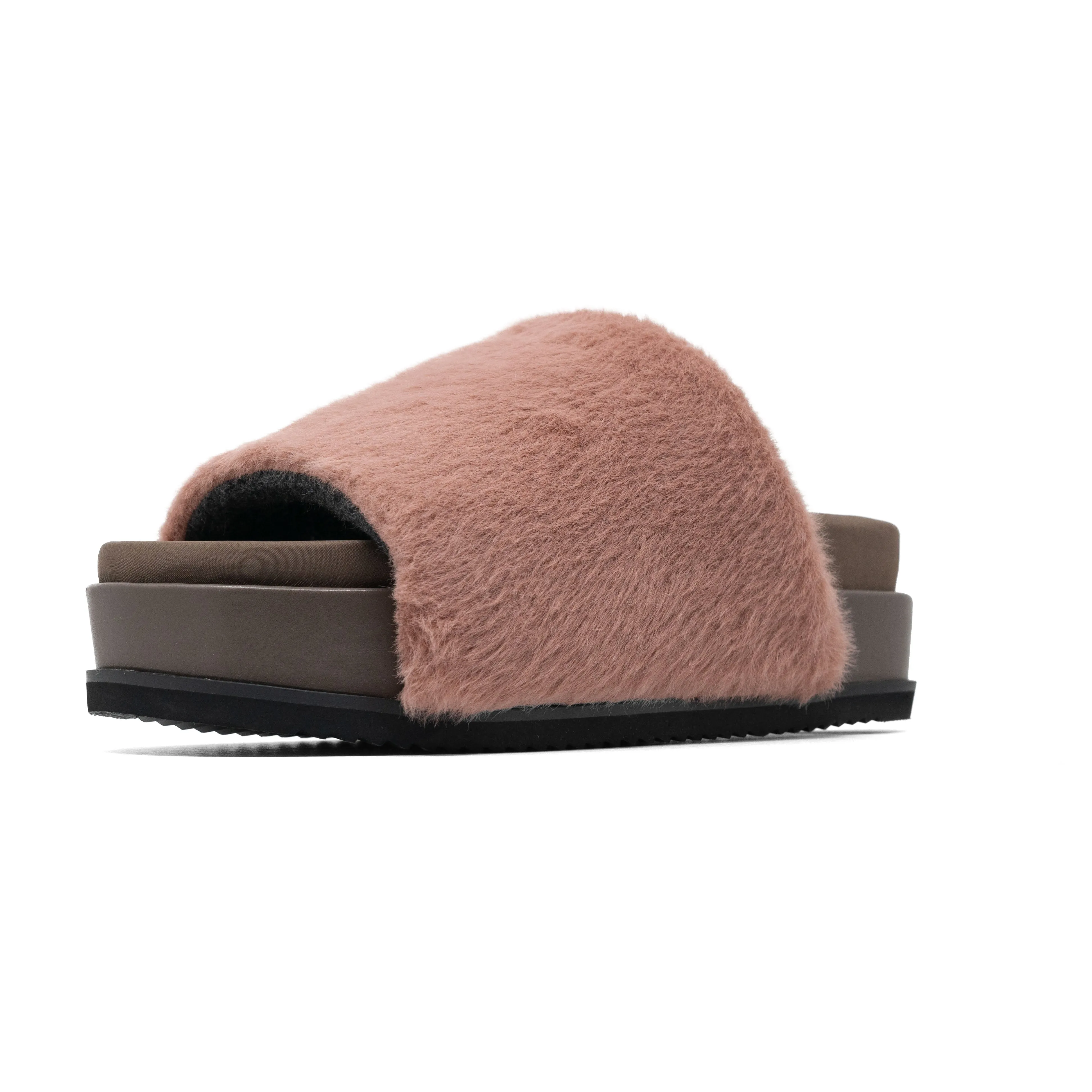 ROAM LONG LUXE STACK PLATFORM MAUVE FAUX FUR