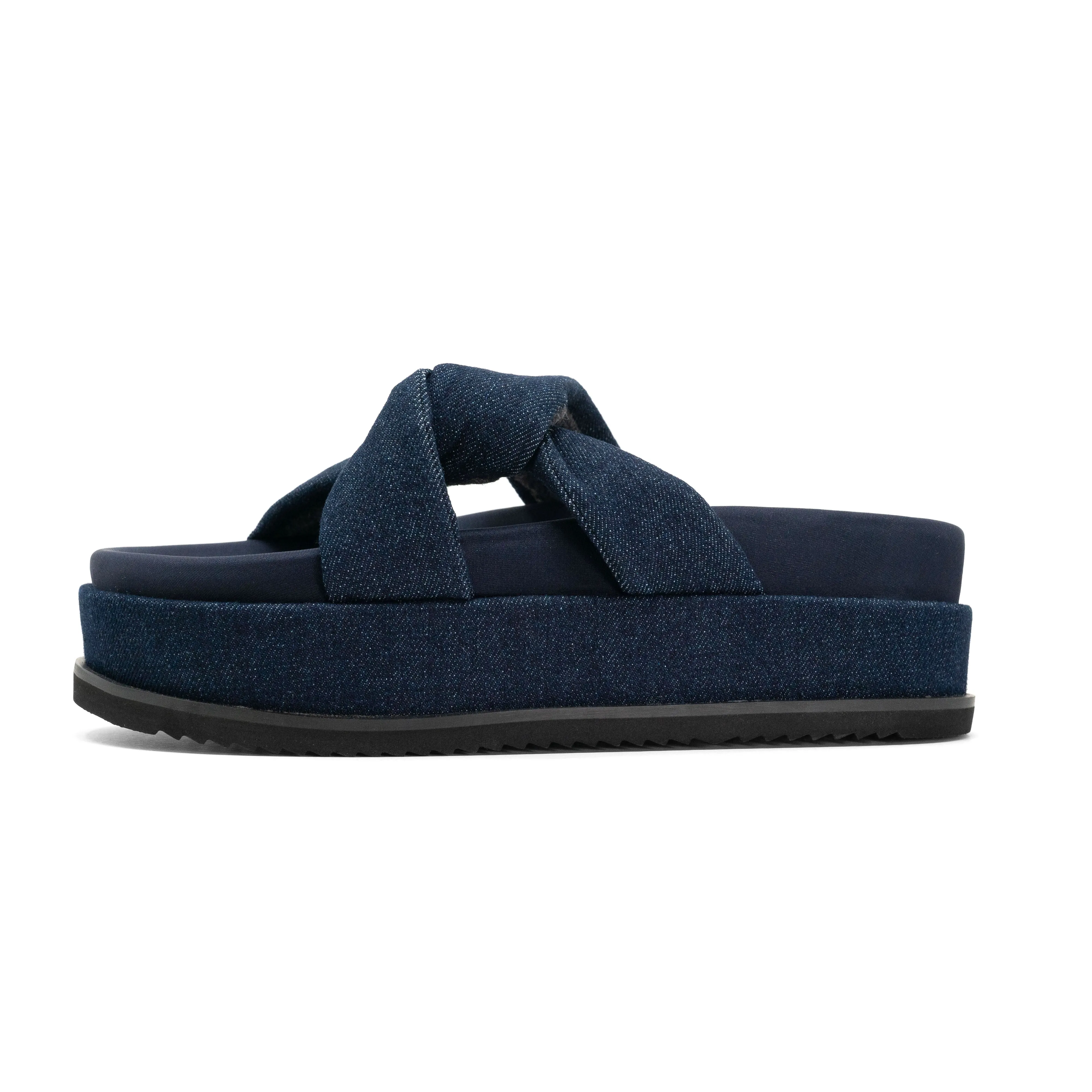 ROAM SIDE SLIP STACK PLATFORM DARK DENIM